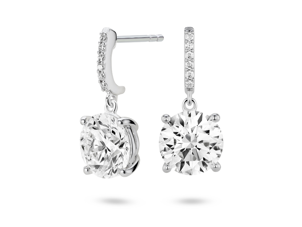 Lightbox Jewelry 14KW 4ctw Drop Earrings LGD