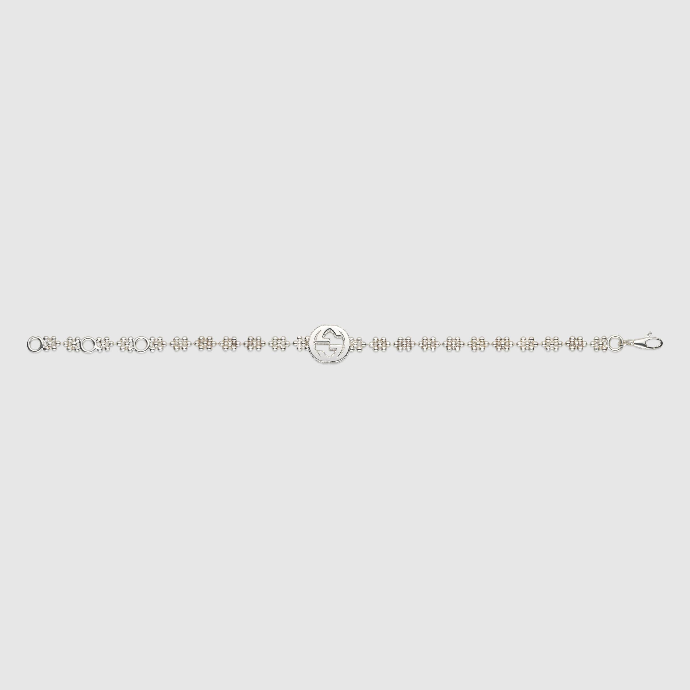 Gucci Interlocking G Bracelet In Silver 7.5''