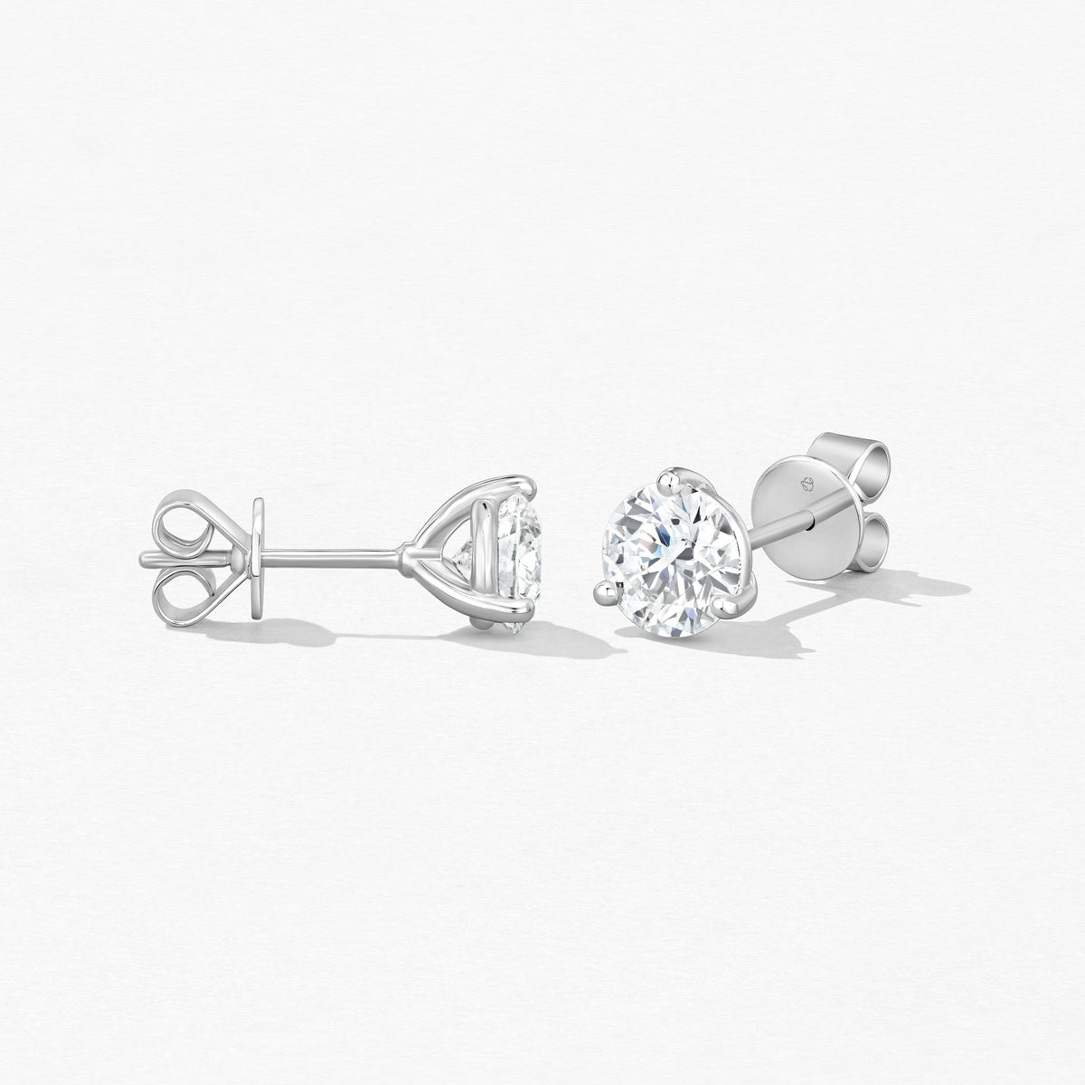 Hearts On Fire Three-Prong Stud Earrings