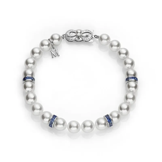 Mikimoto Ocean Akoya Pearl and Sapphire Bracelet