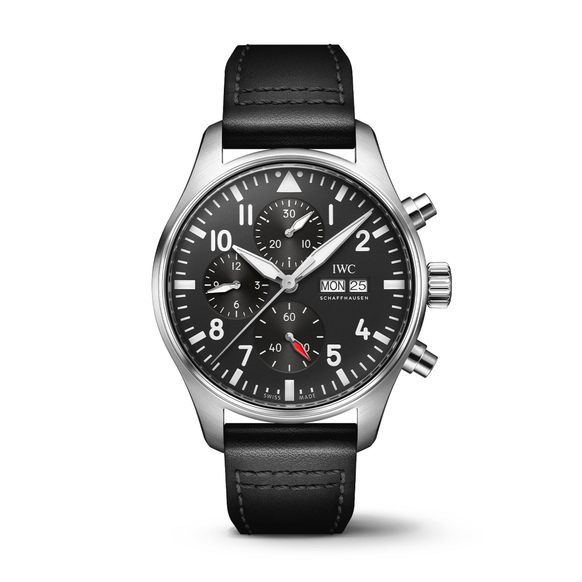 Iwc black chronograph discount