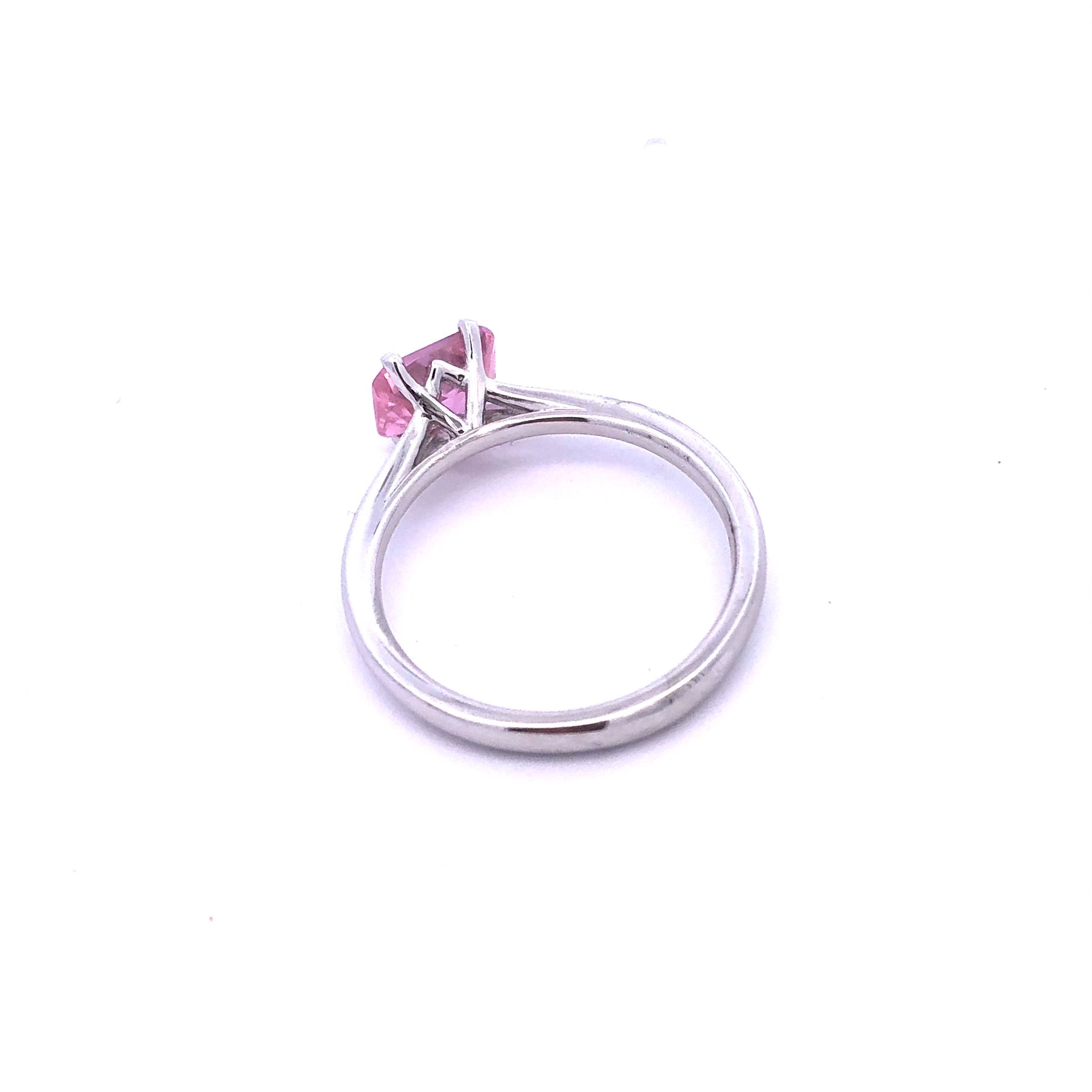 Estate Platinum "Pink Ice" CZ Ring