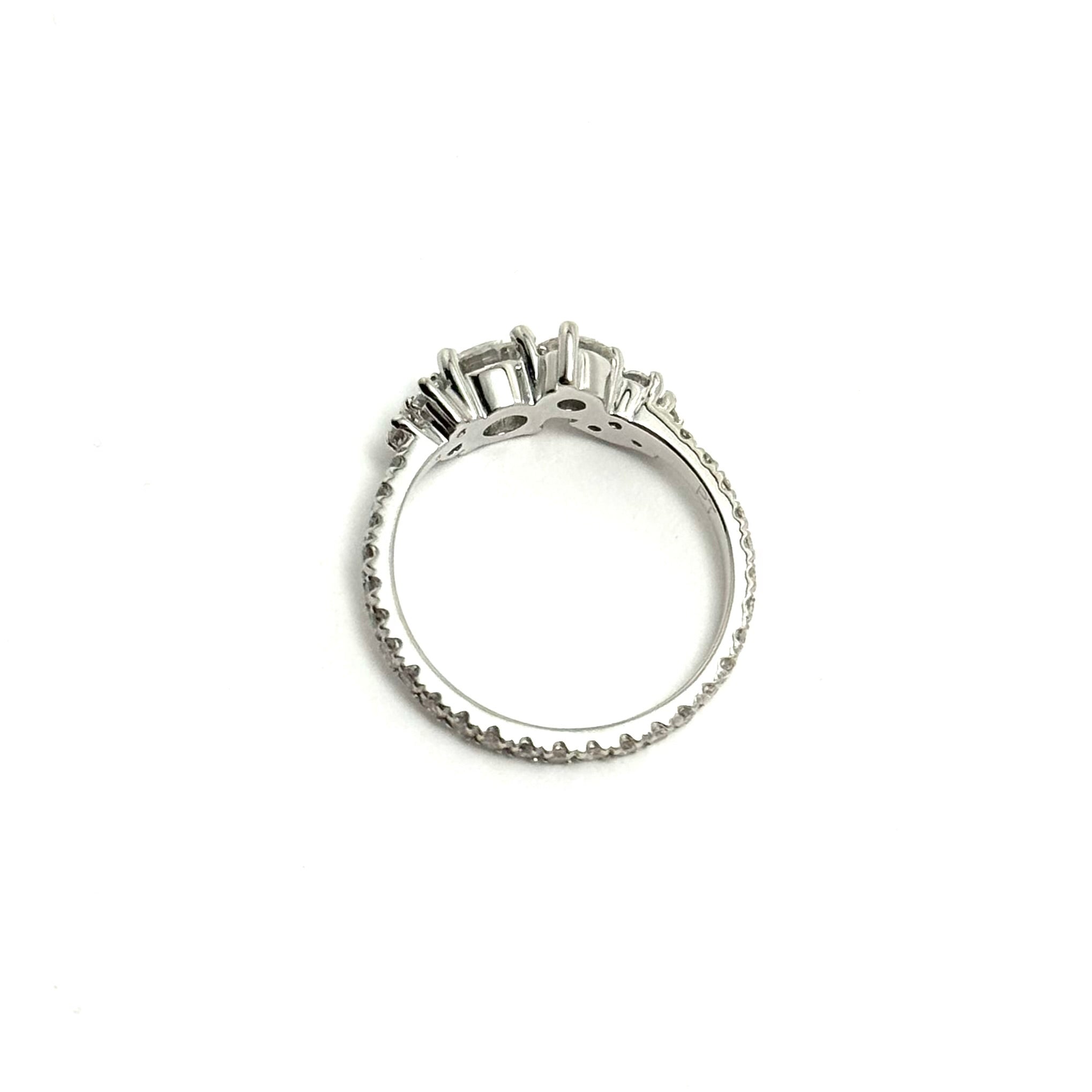 Custom Platinum Diamond Cluster Eternity Ring Mount