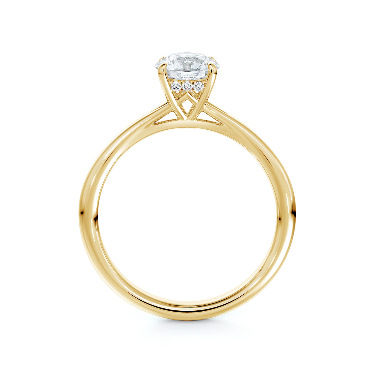 De Beers Forevermark Hidden Halo Solitaire Diamond Engagement Ring