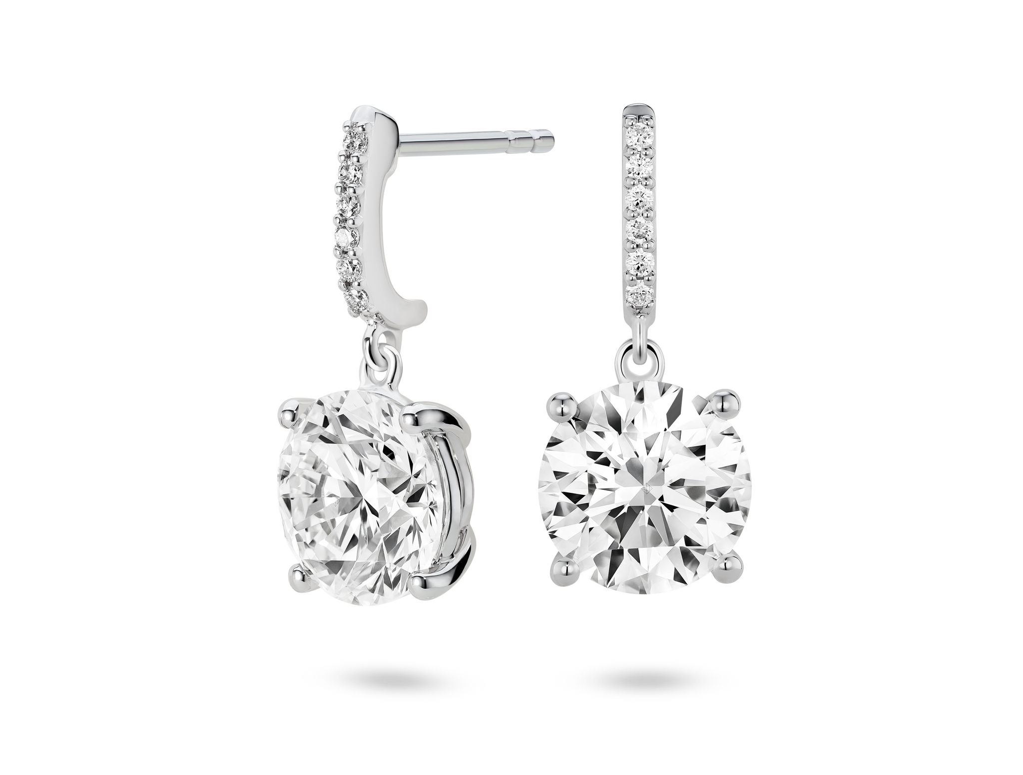 Lightbox Jewelry 14KW 4ctw Drop  Earrings LGD