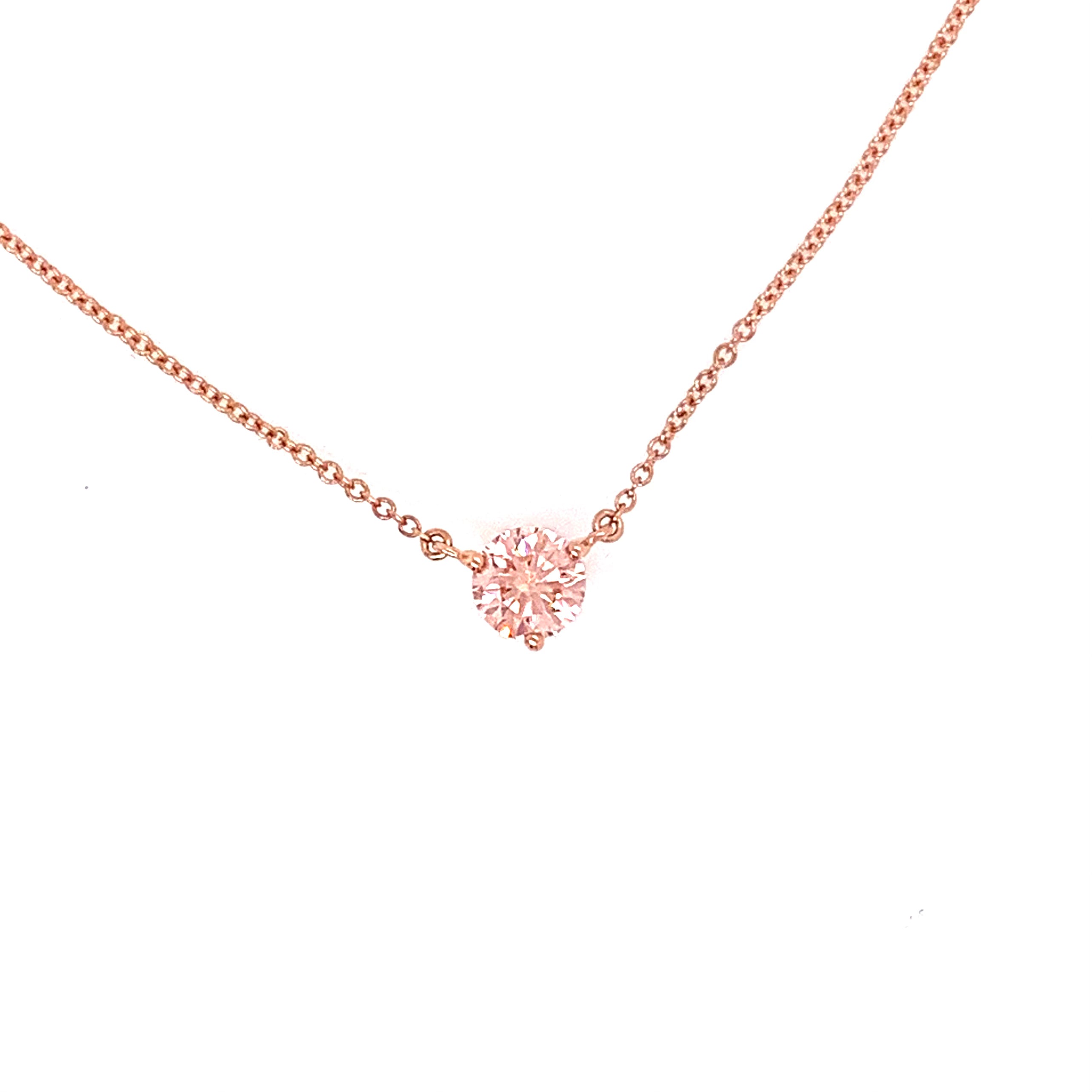Lightbox Jewelry 10KR Solitaire Pendant 1/2ct Pink LGD