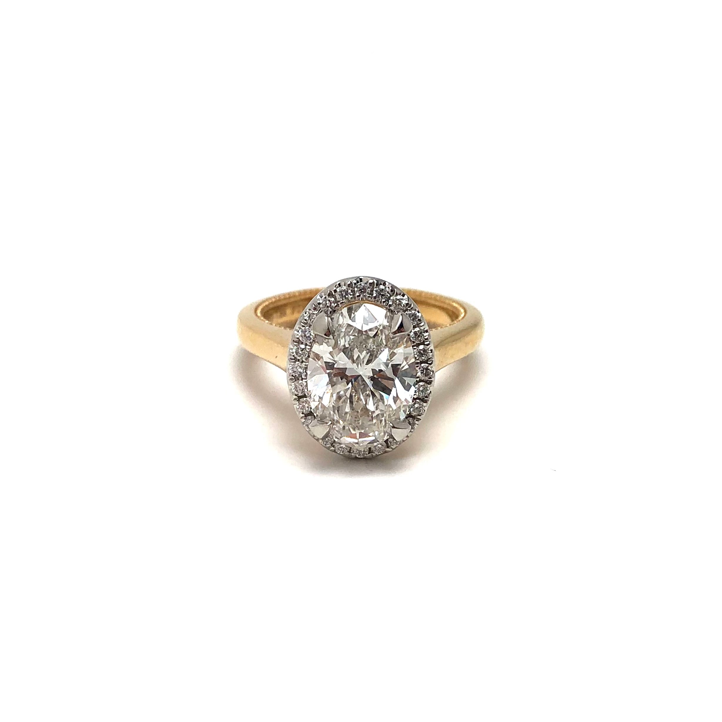 Custom Noam Carver Halo Engagement Ring