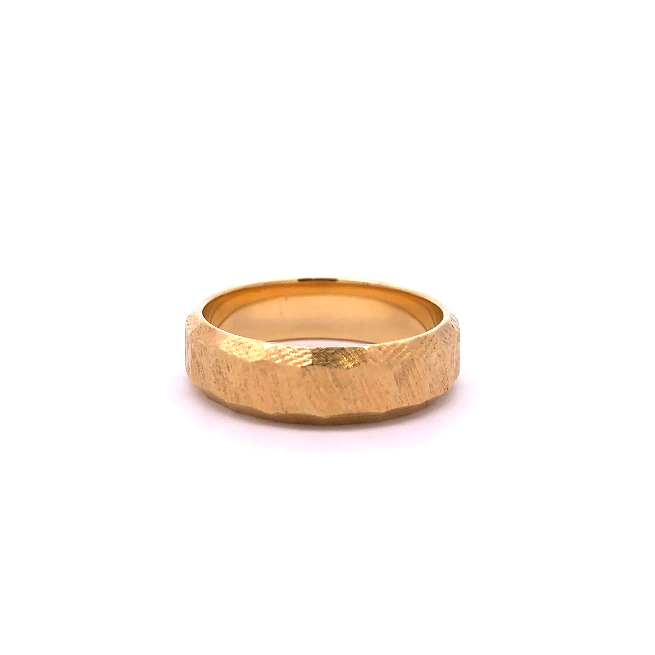 Estate Furrer Jacot 18K Yellow Gold Textured Ring