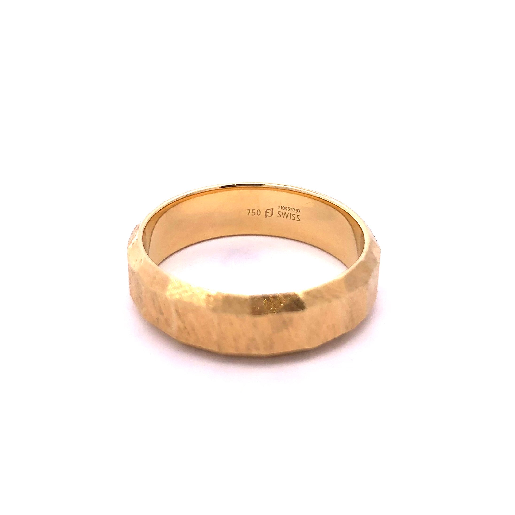 Estate Furrer Jacot 18K Yellow Gold Textured Ring