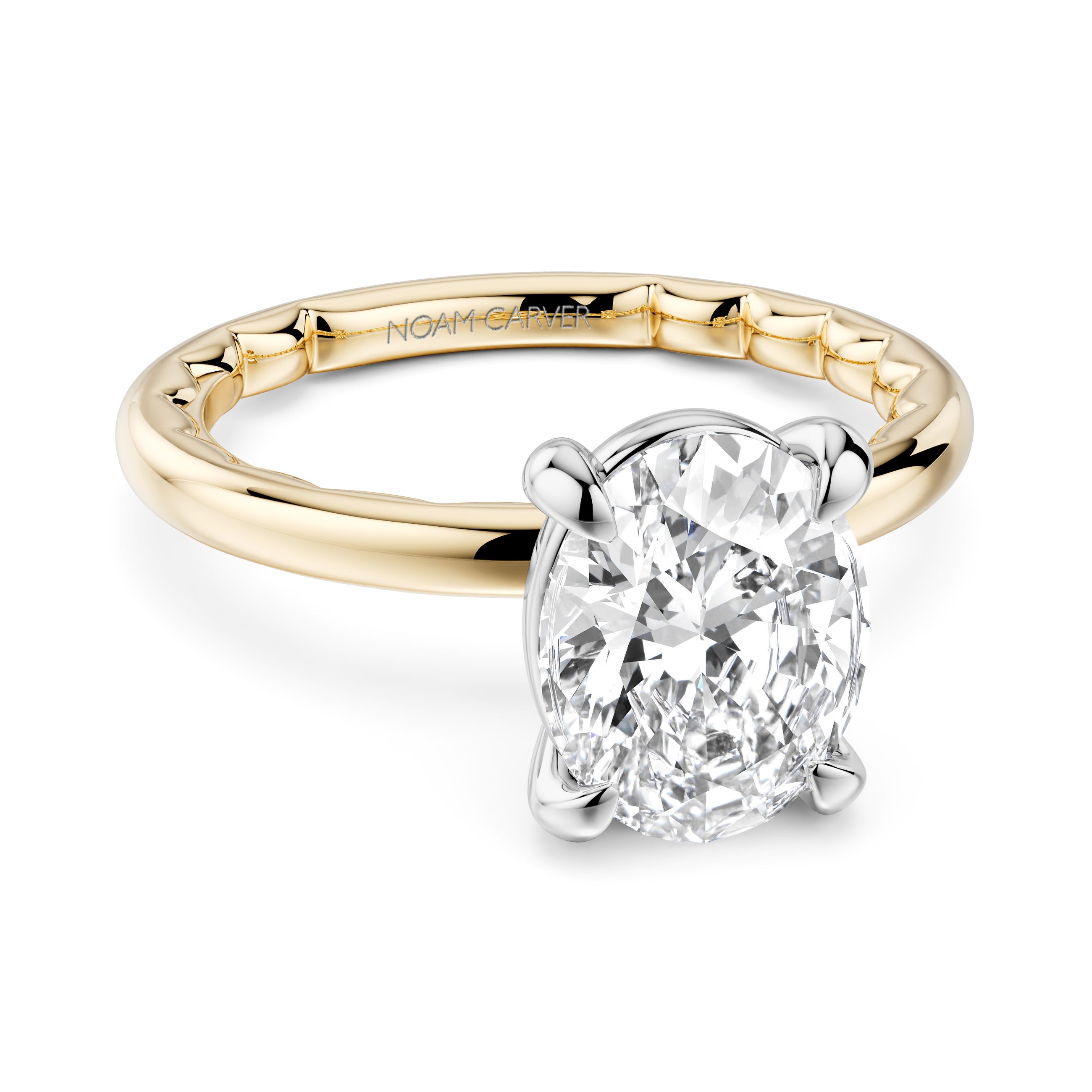 Noam Carver Luna Oval Diamond Engagement Ring