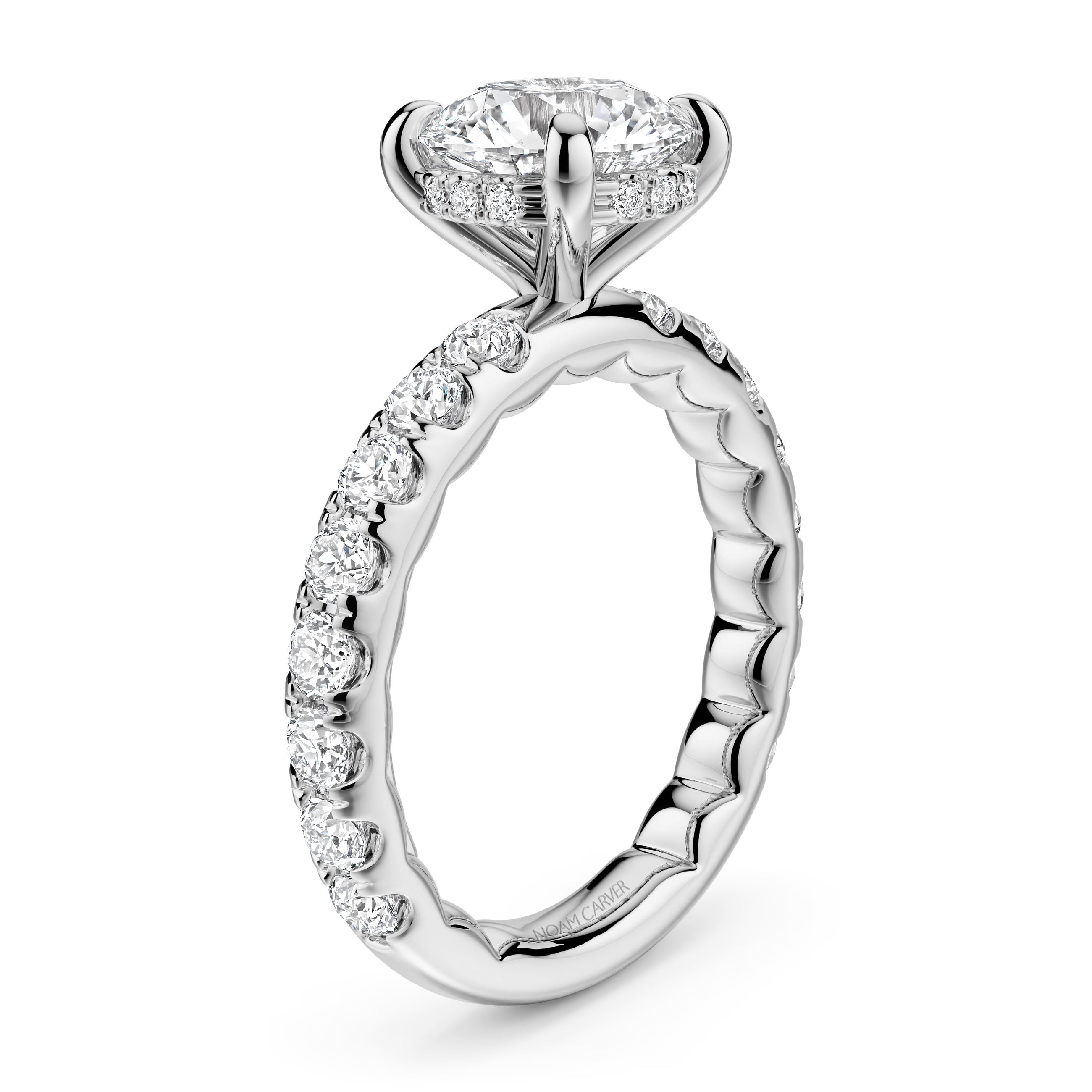 Noam Carver Luna Round Diamond Engagement Ring