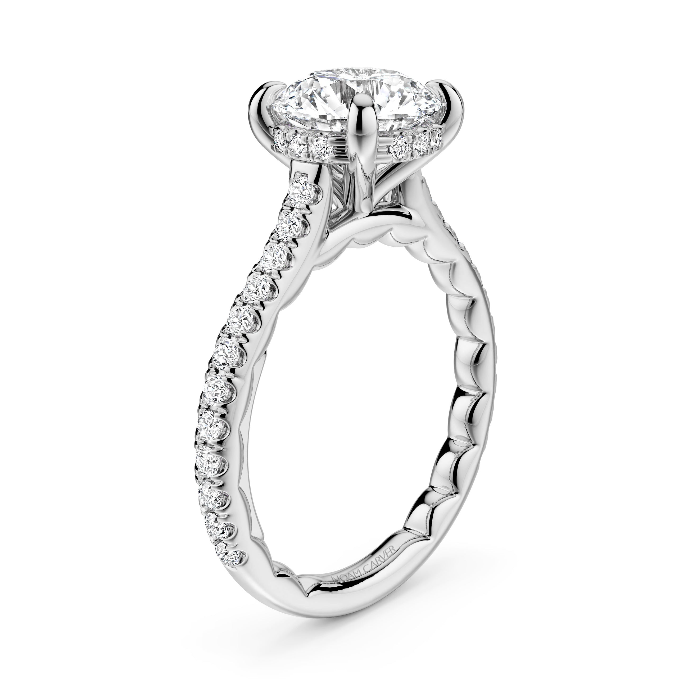 Noam Carver Luna Round Diamond Engagement Ring