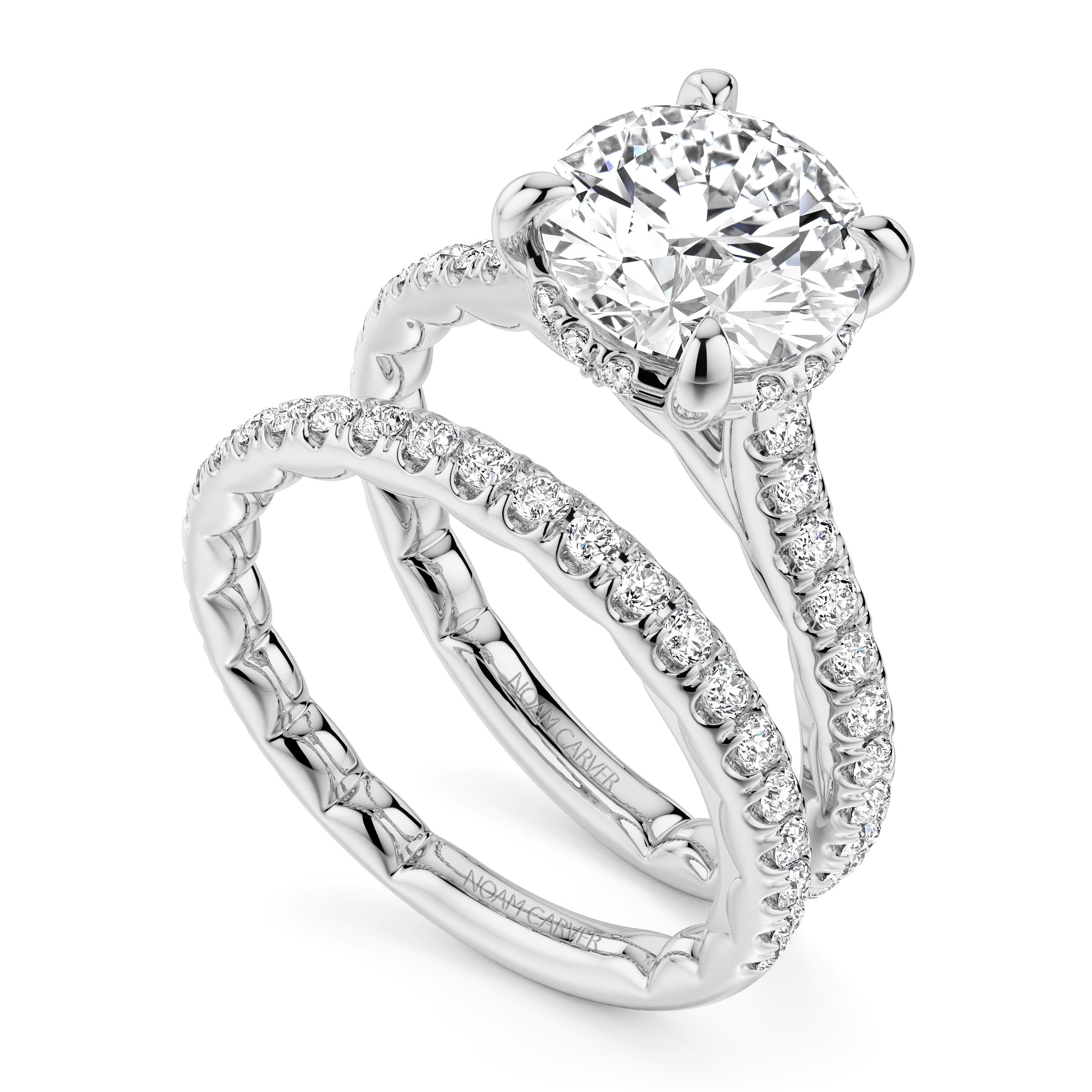Noam Carver Luna Round Diamond Engagement Ring