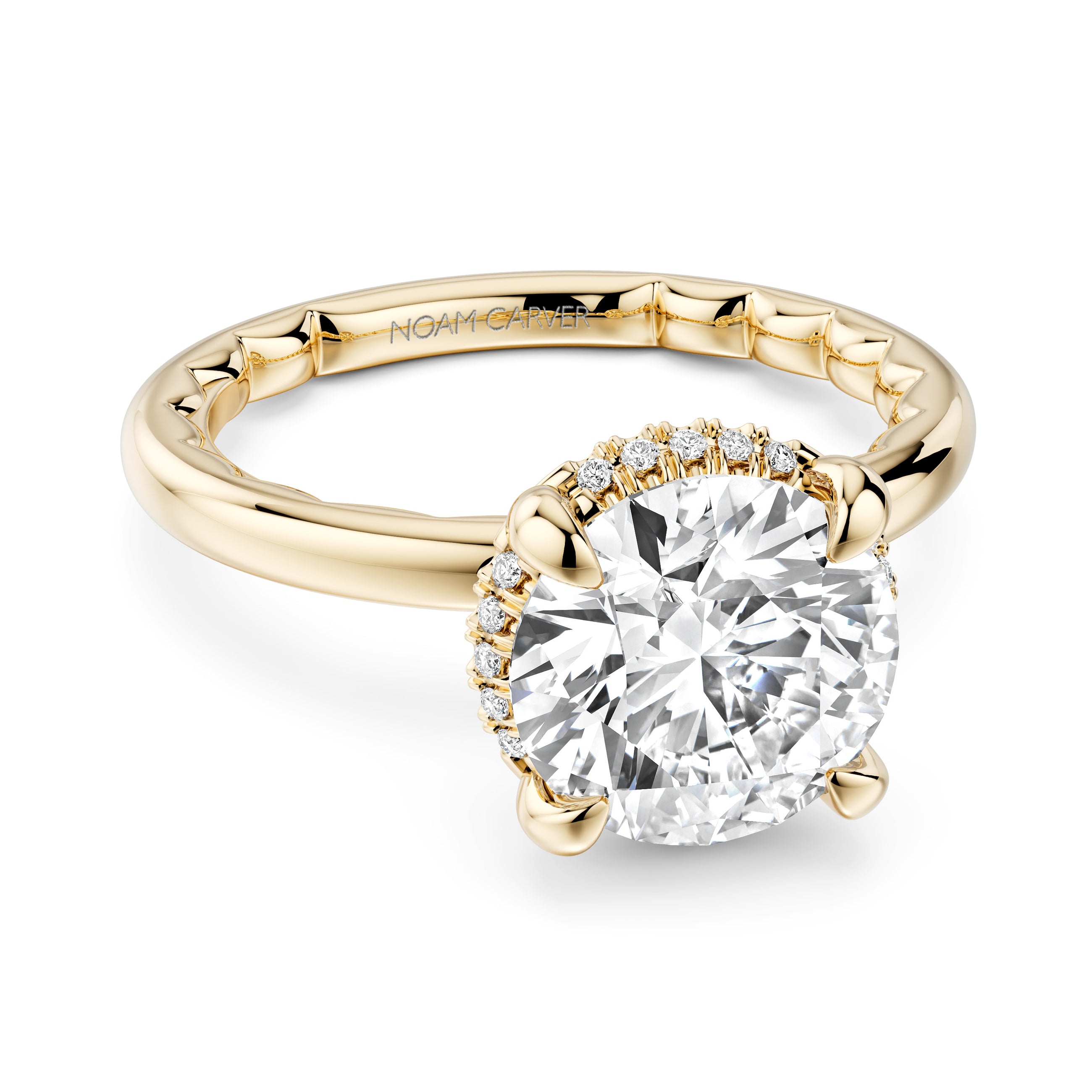 Noam Carver Luna Round Diamond Engagement Ring