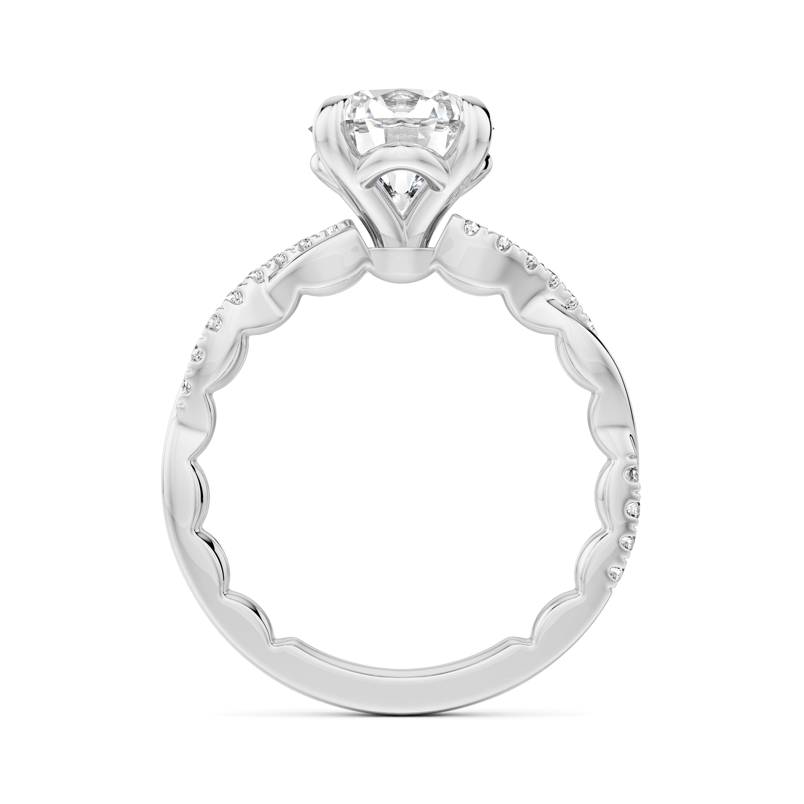 Noam Carver Luna Round Diamond Engagement Ring