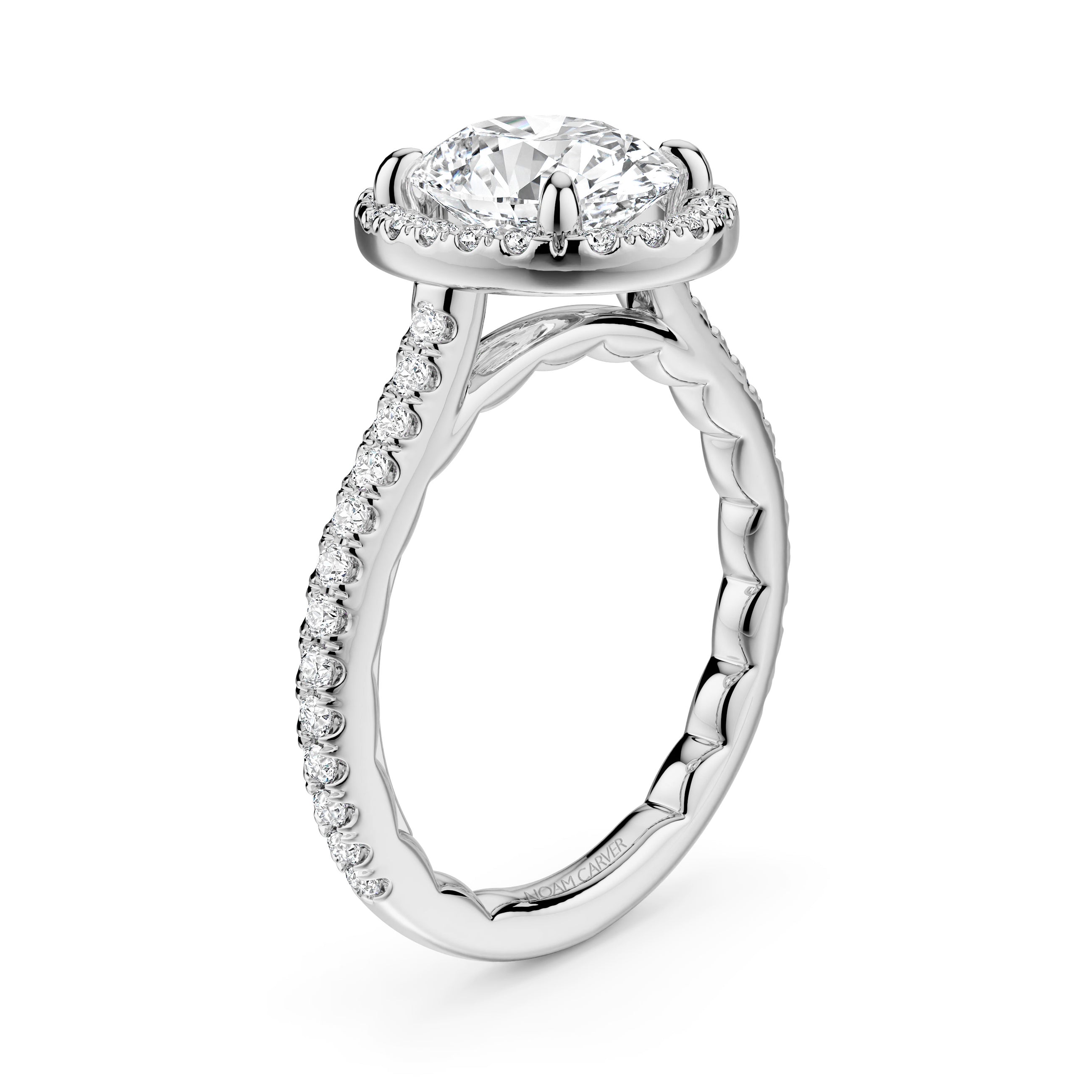 Noam Carver Luna Round Diamond Engagement Ring