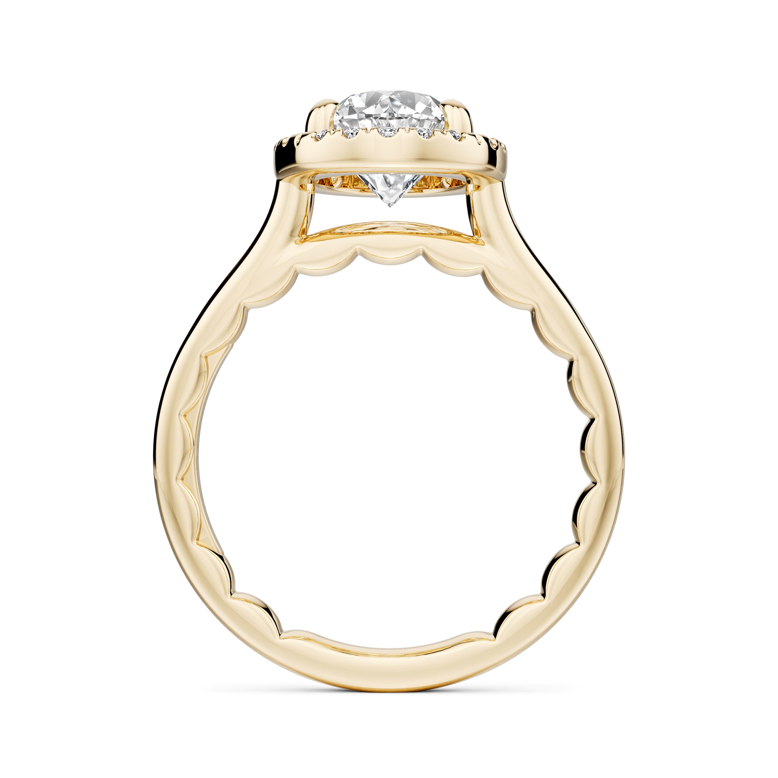 Noam Carver Luna Oval Diamond Engagement Ring