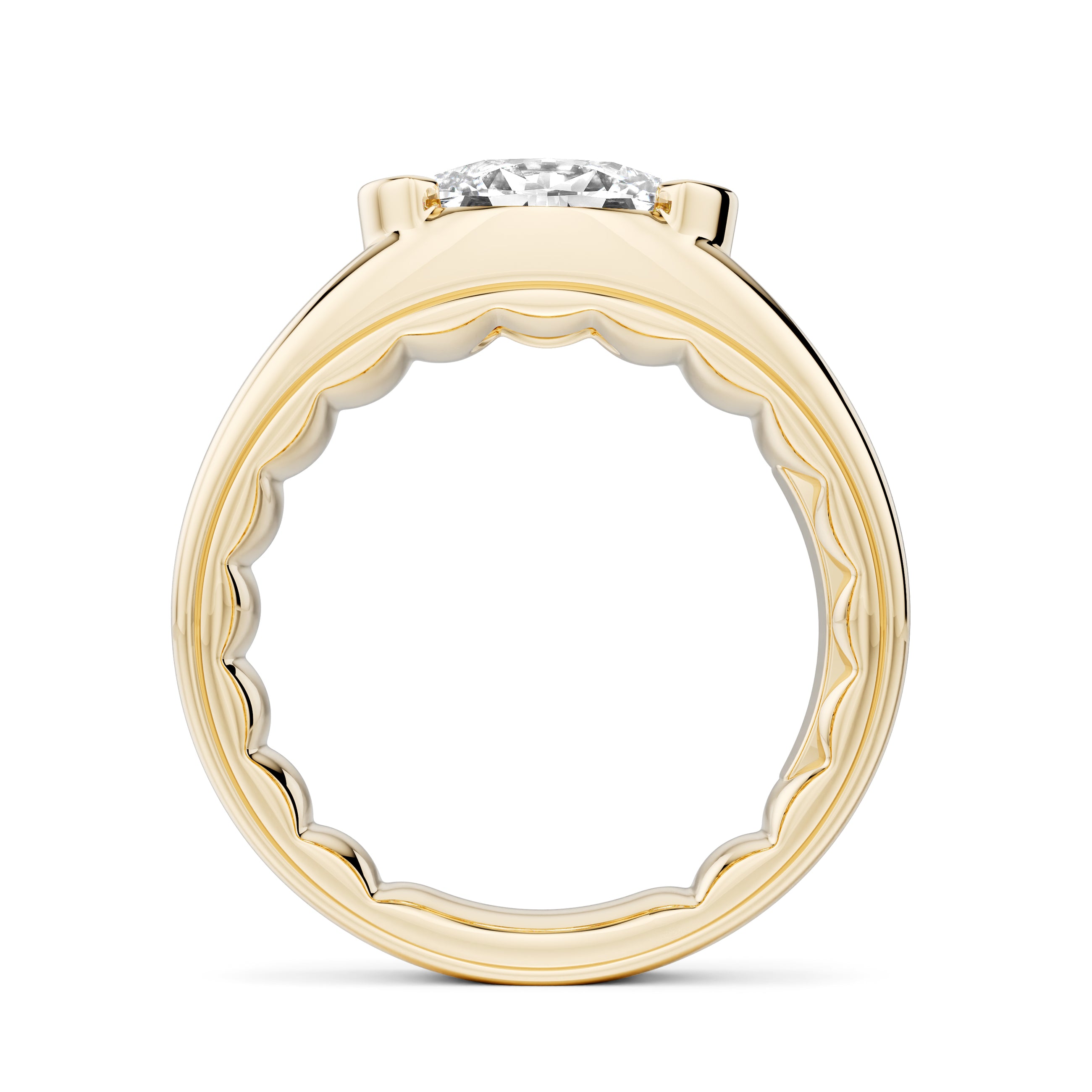 Noam Carver Luna Oval Diamond Engagement Ring