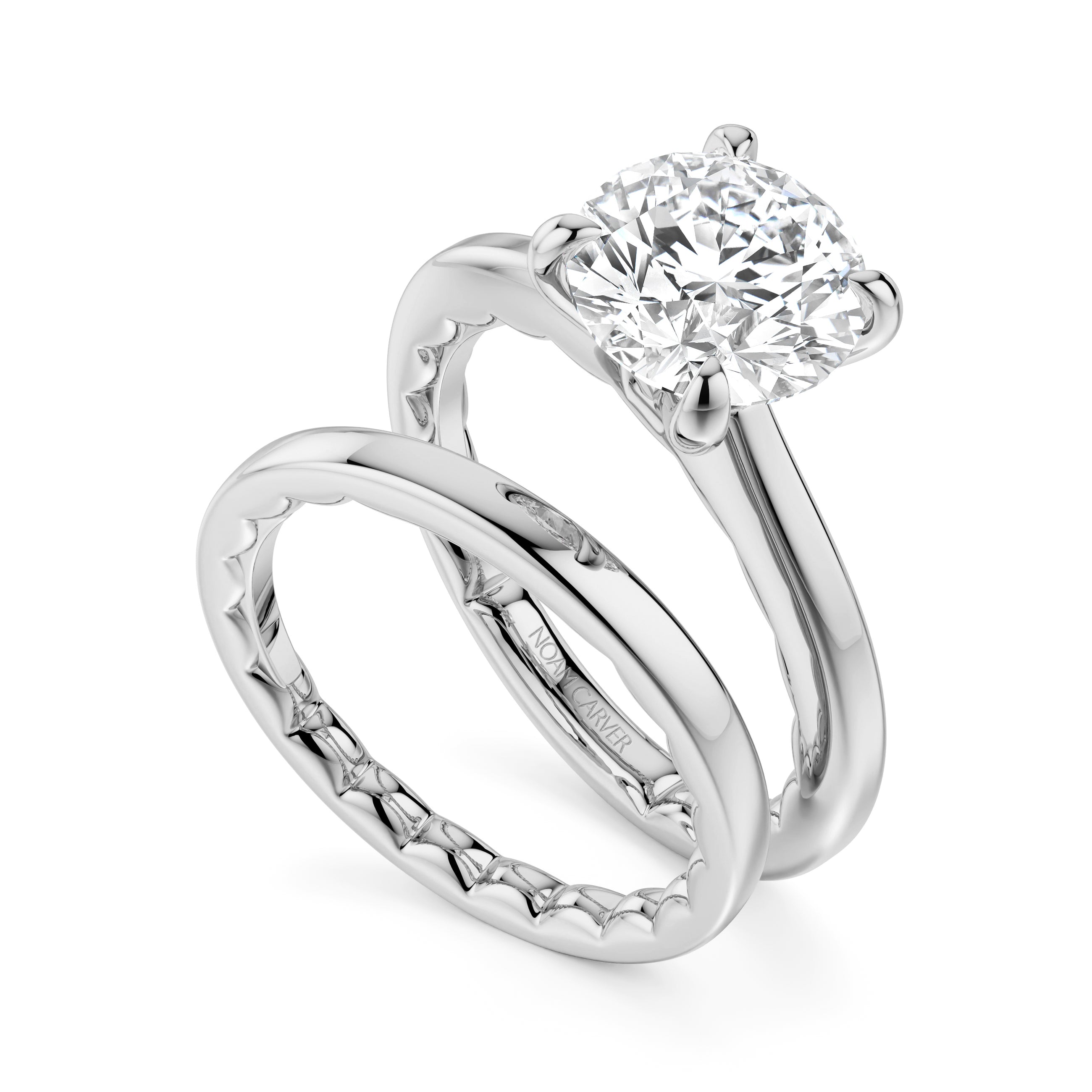 Noam Carver Luna Round Diamond Engagement Ring