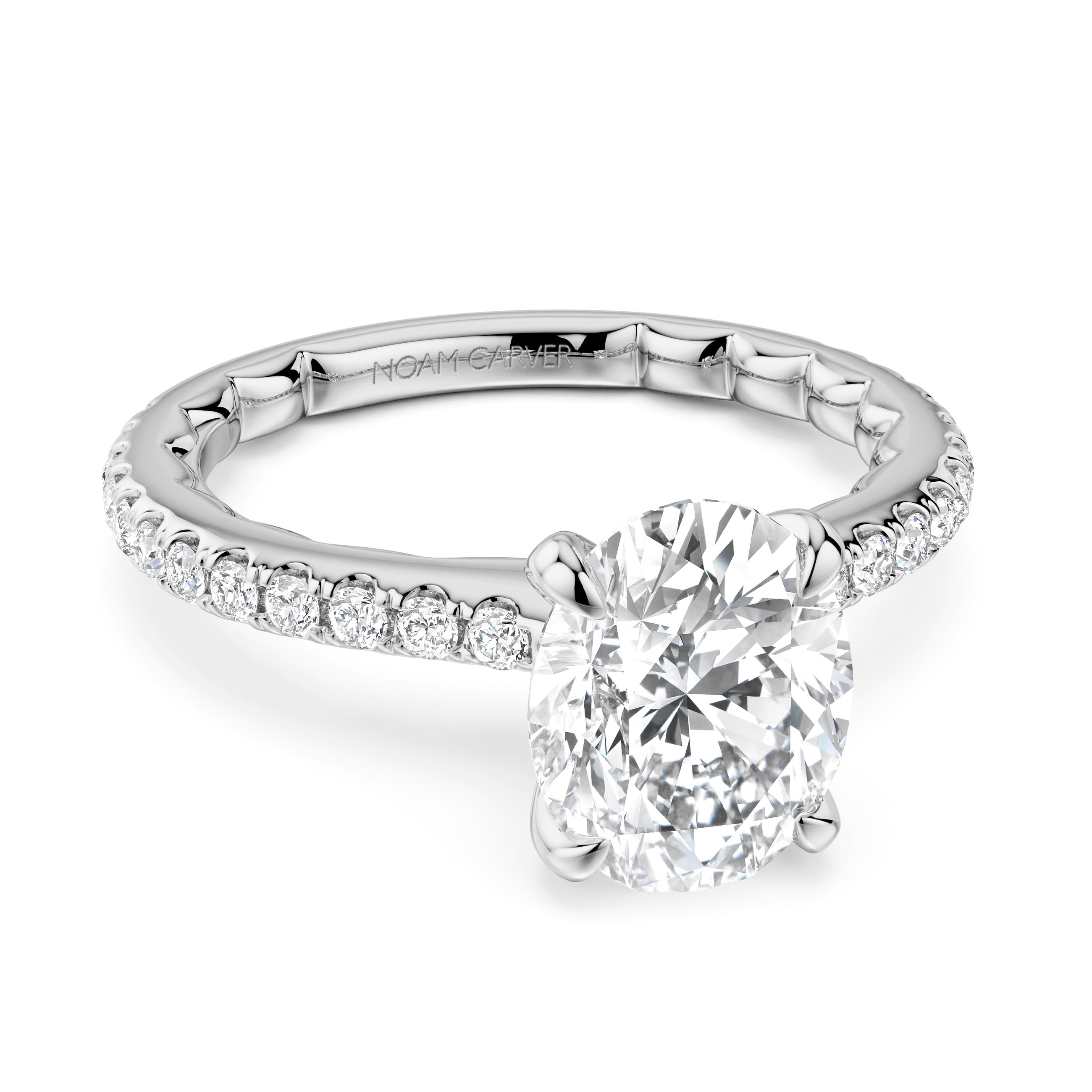 Noam Carver Luna Oval Diamond Engagement Ring