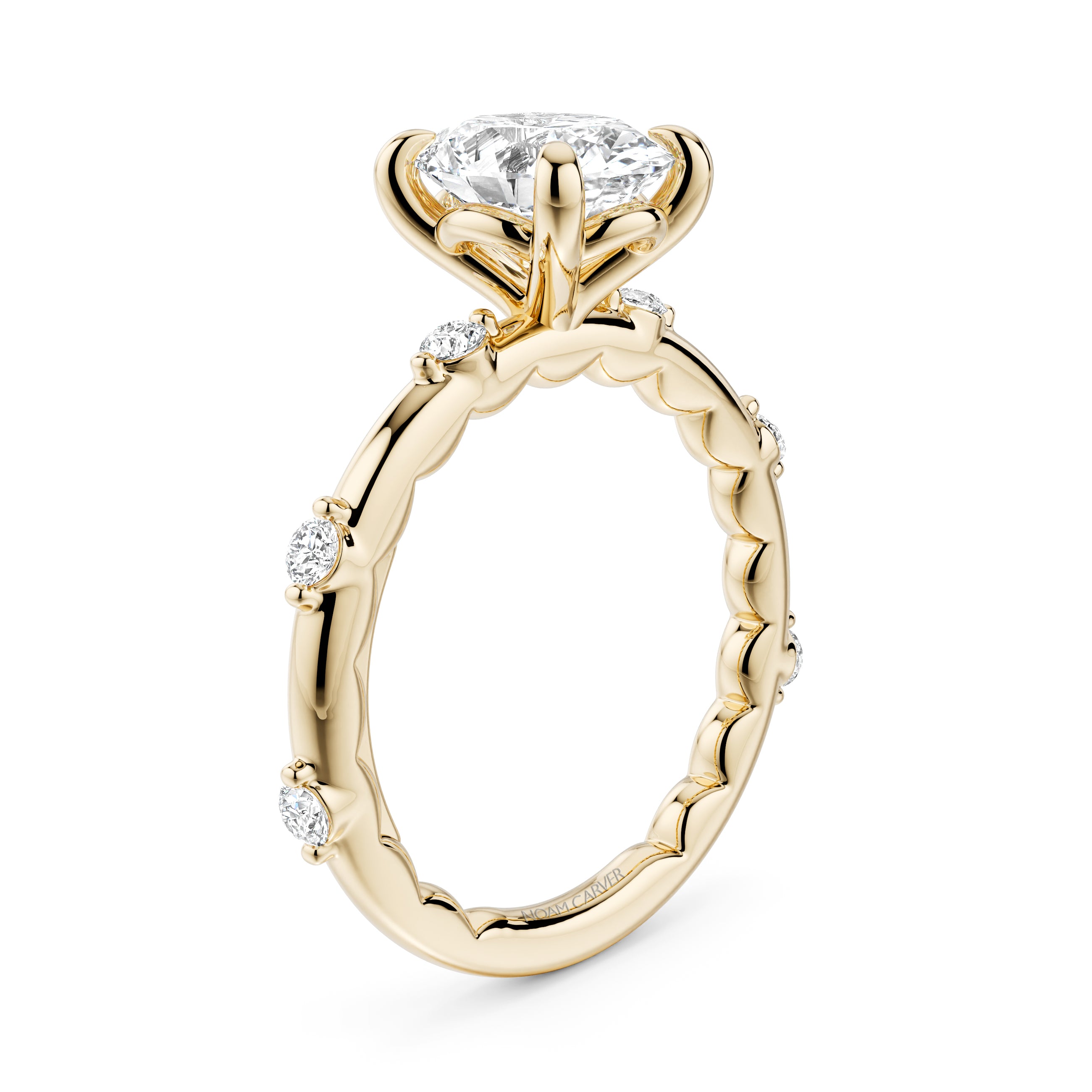 Noam Carver Luna Oval Diamond Engagement Ring