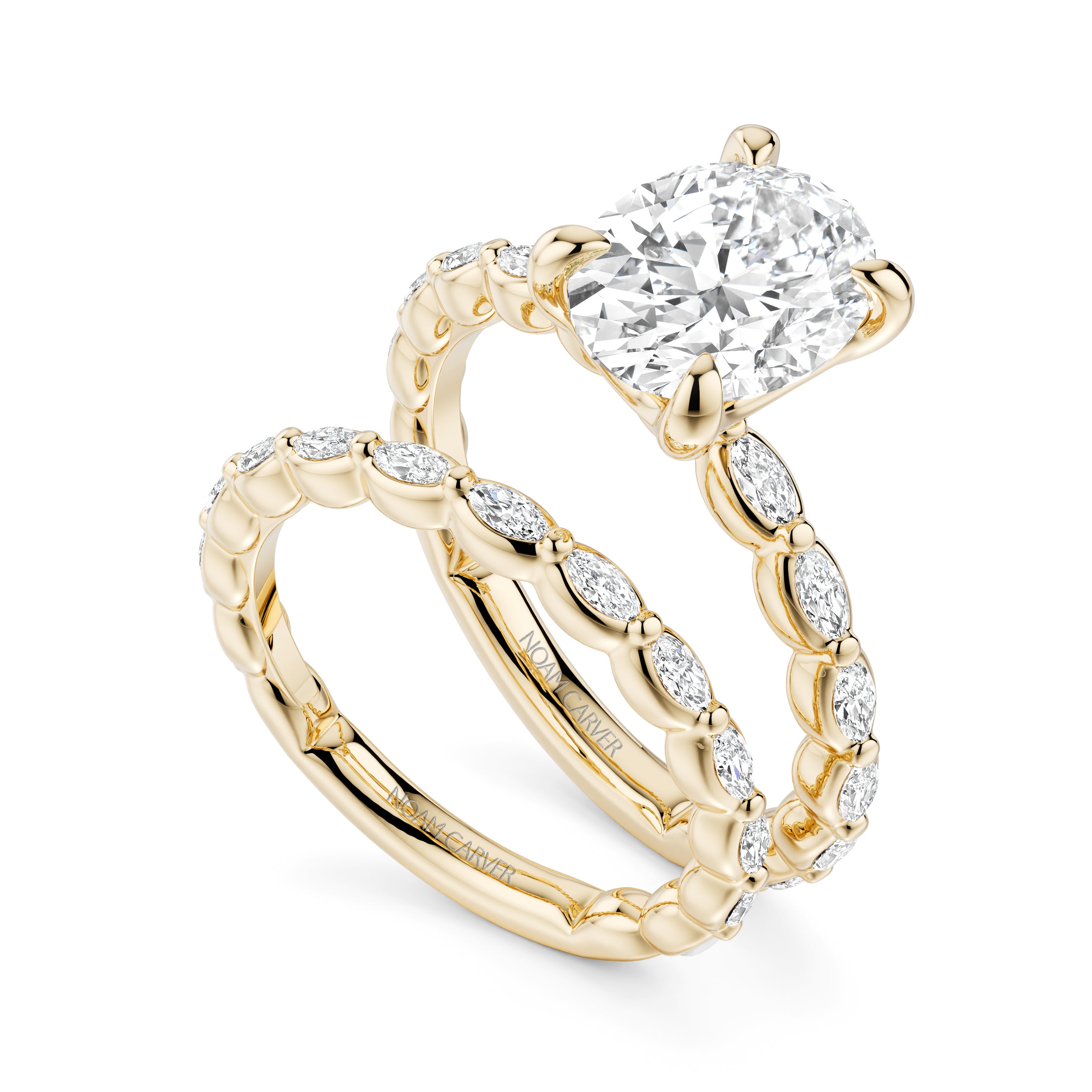 Noam Carver Luna Oval Diamond Engagement Ring