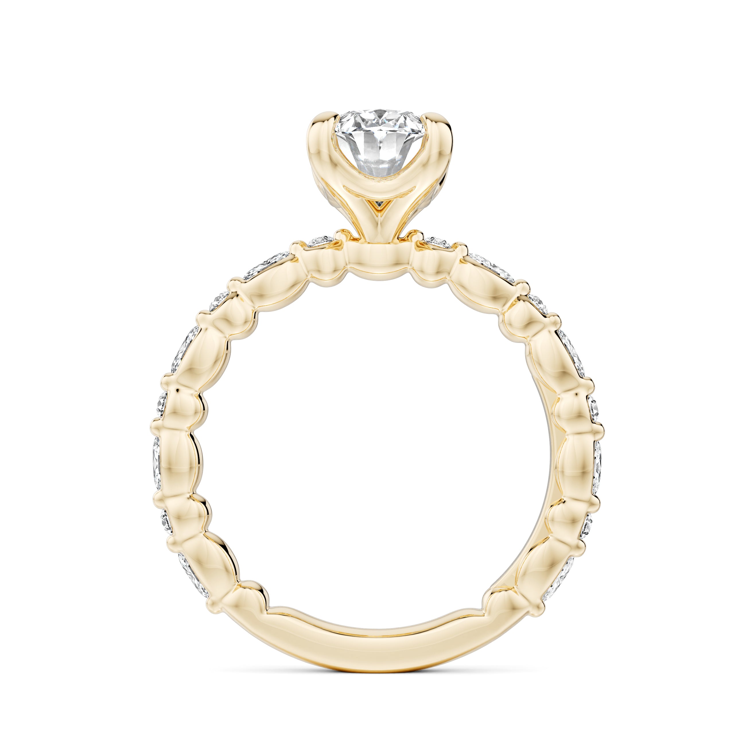 Noam Carver Luna Oval Diamond Engagement Ring