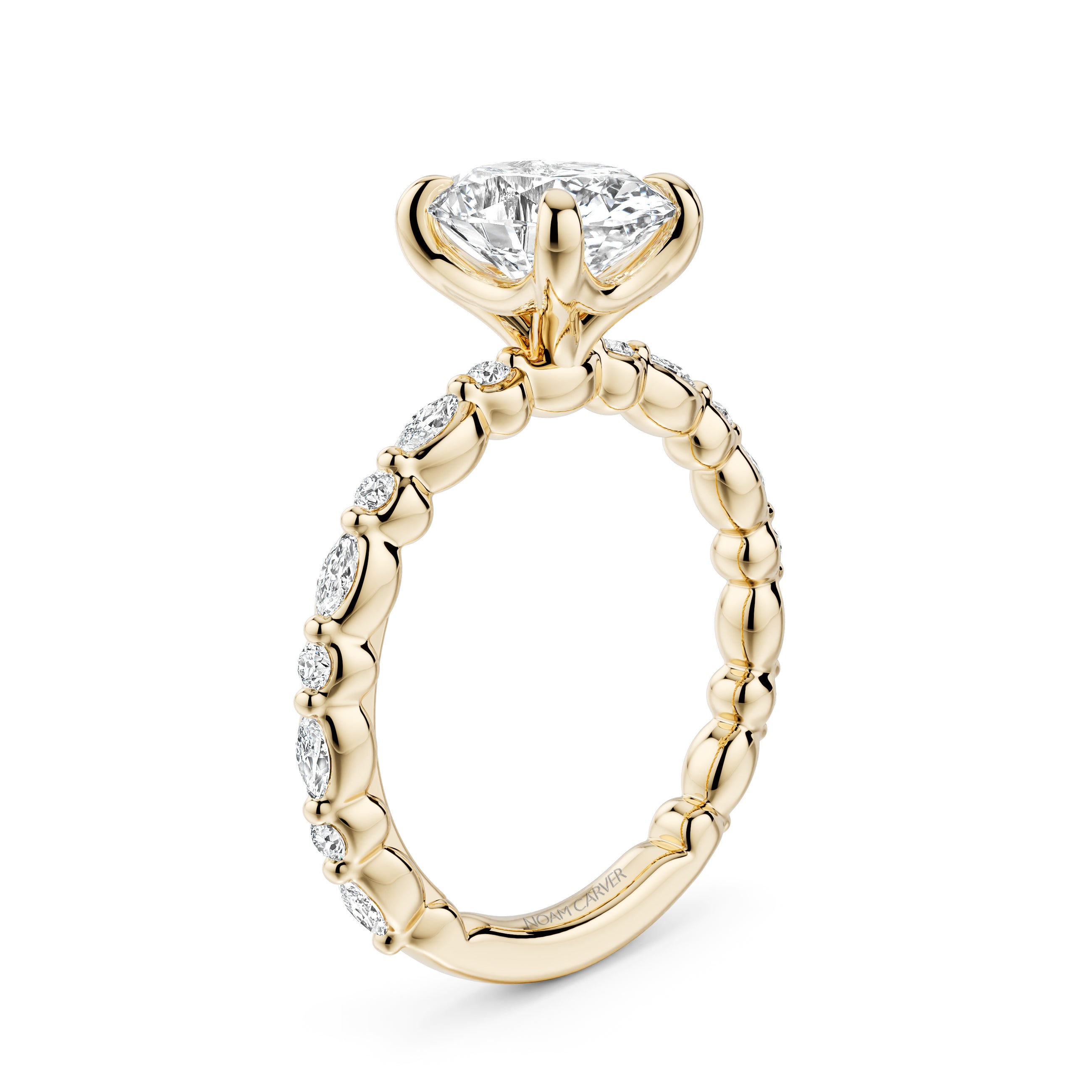 Noam Carver Luna Oval Diamond Engagement Ring