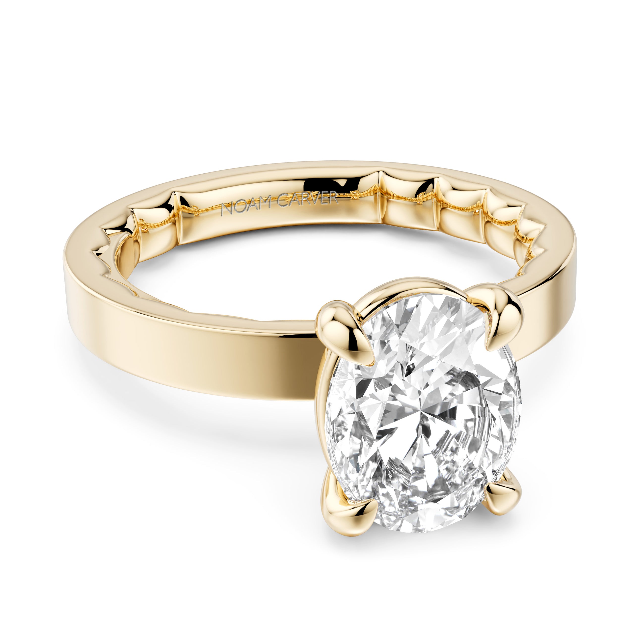 Noam Carver Luna Oval Diamond Engagement Ring