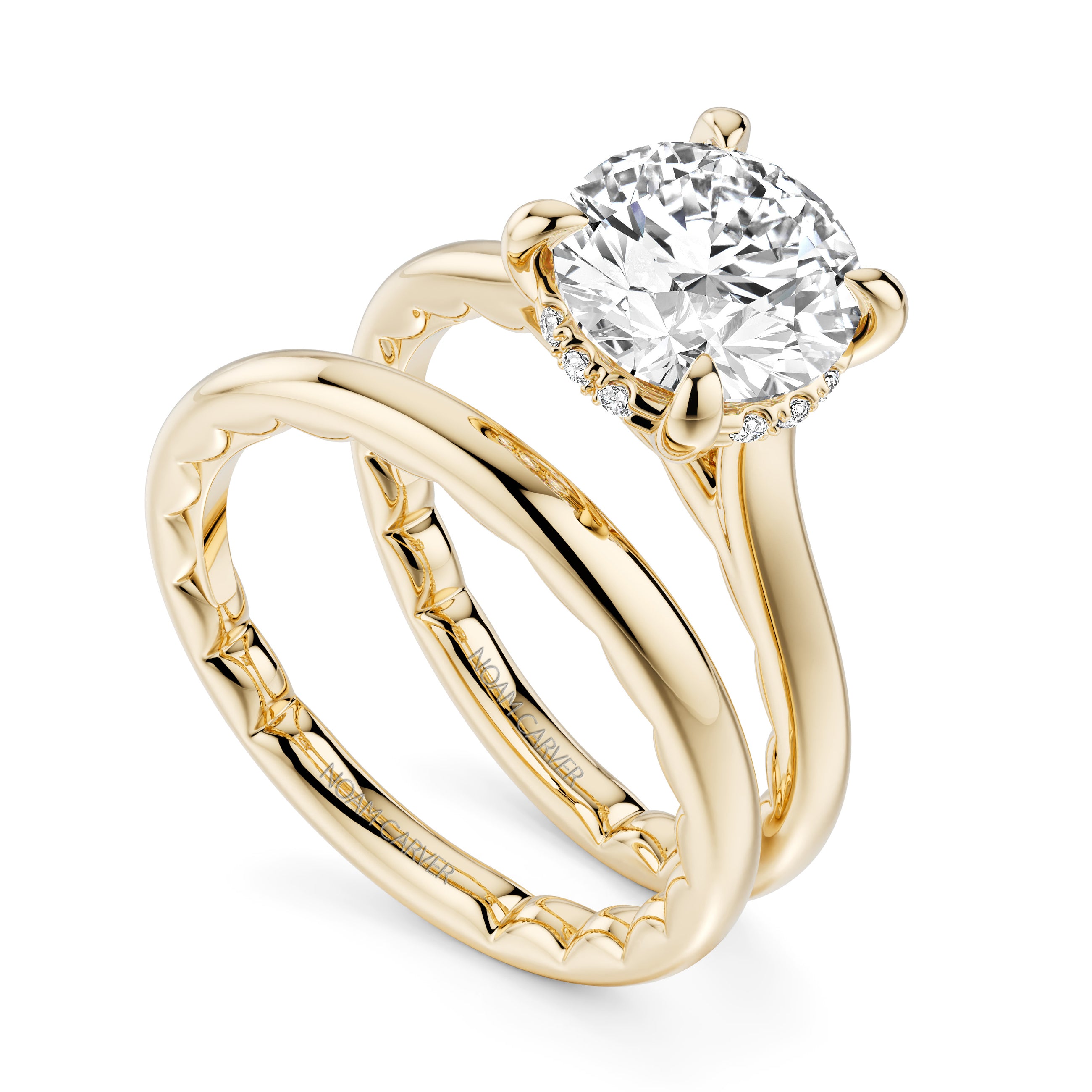 Noam Carver Luna Round Diamond Engagement Ring