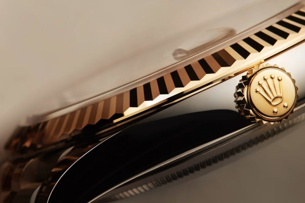 Side profile view of the Rolex Datejust.