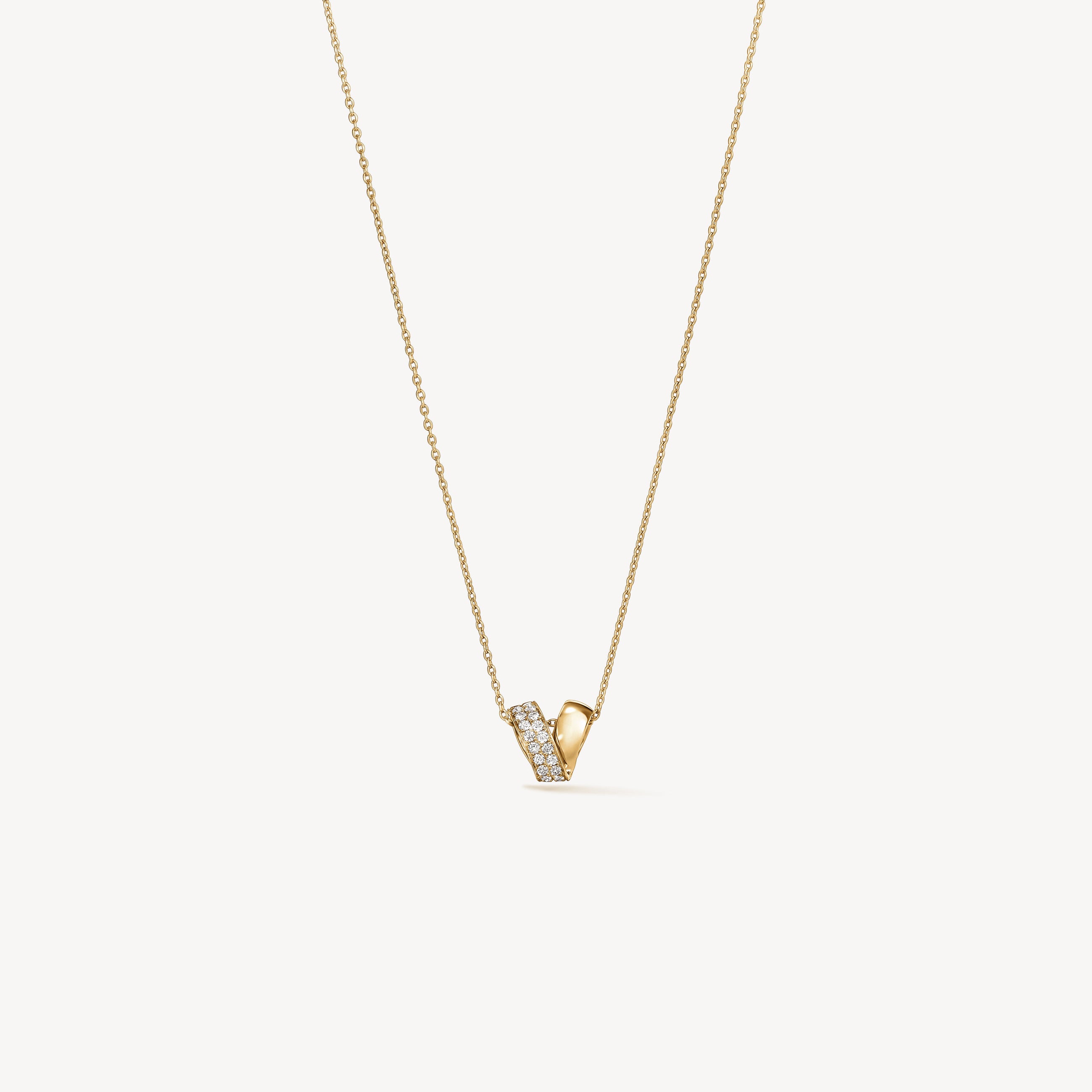 Hearts On Fire INSIDE/OUT Rondel Diamond Pendant Necklace