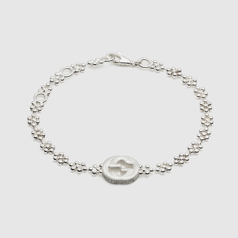 Gucci Interlocking G Bracelet In Silver 7.5''