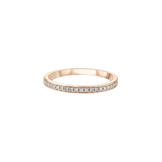 10K Rose Gold Ladies Diamond Band