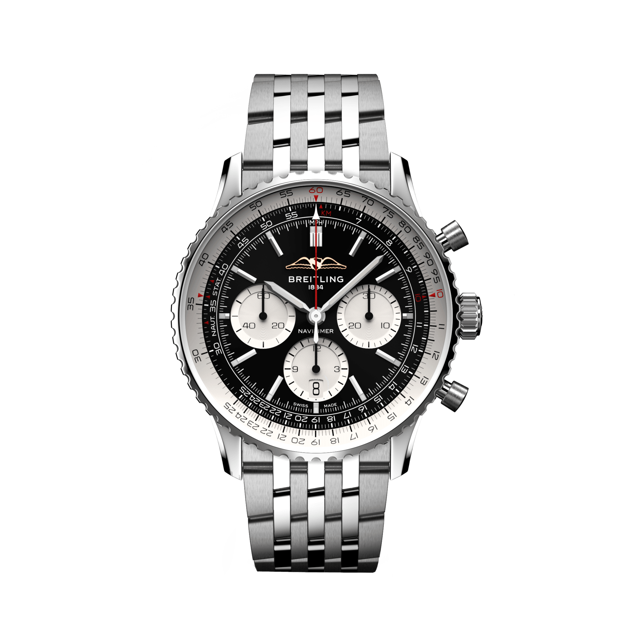 Breitling navitimer silver best sale