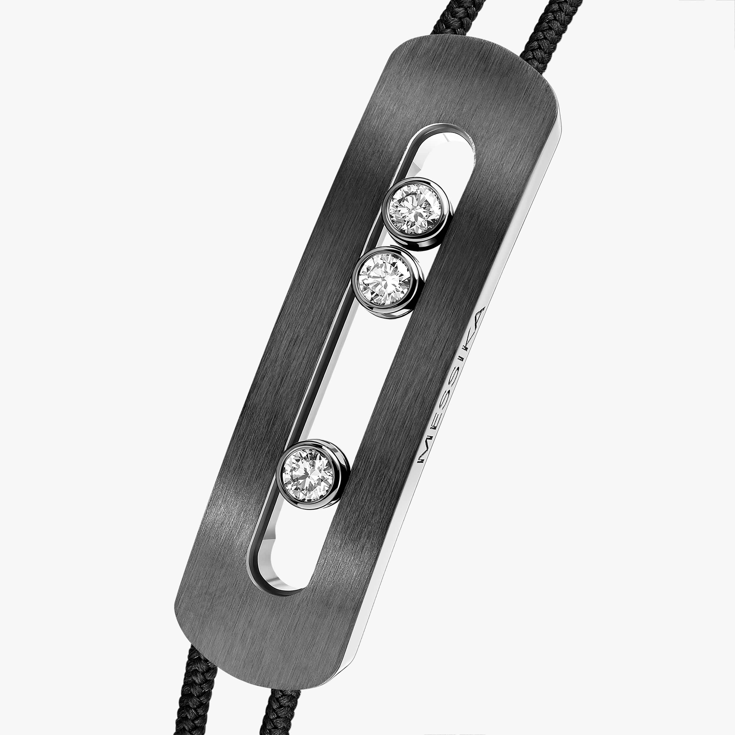 Messika Move Titanium Anthracite Cord Bracelet