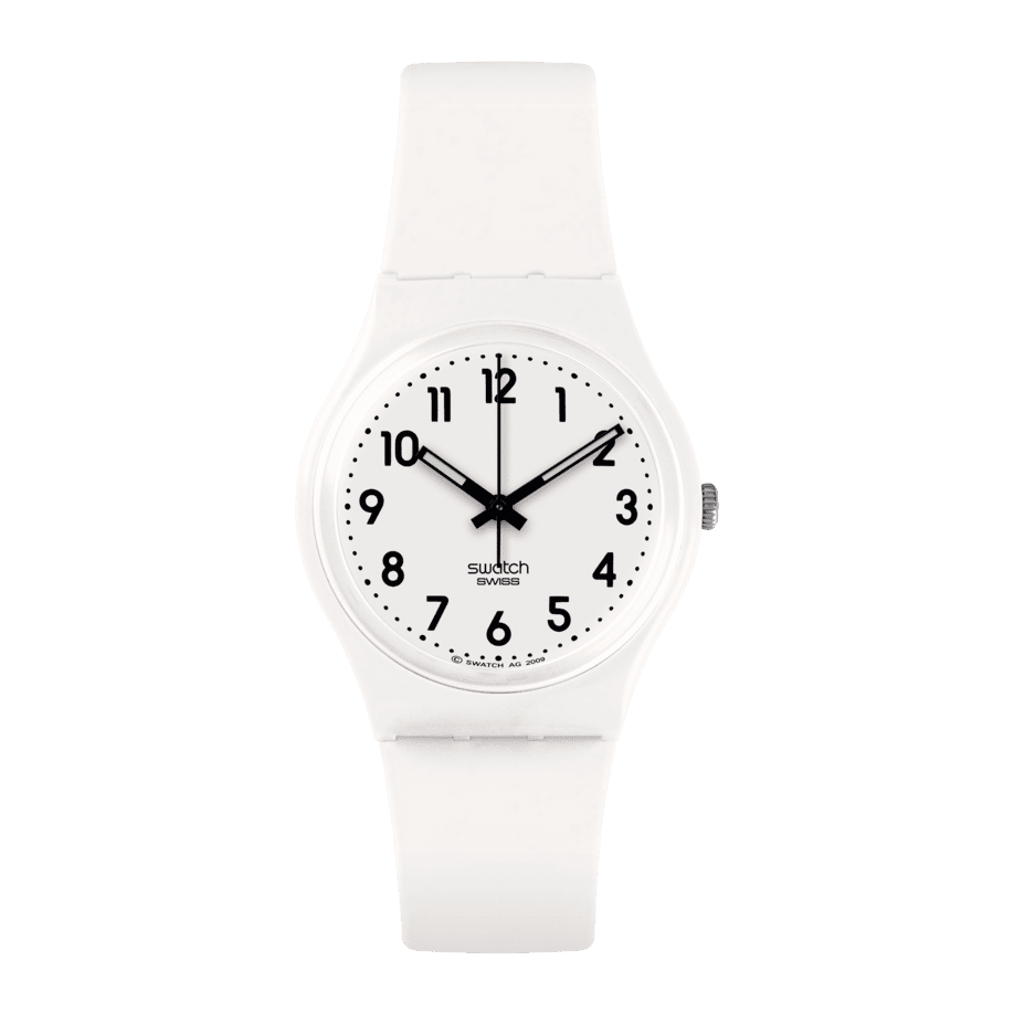 Swatch Just White Quartz Bio sourced Watch