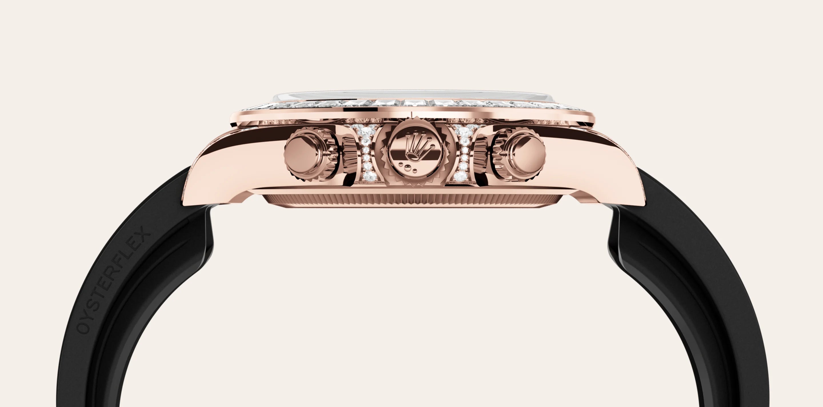 Rolex Cosmograph Daytona in 18 ct Everose gold with lugs set with diamonds, M126535TBR-0002 - IJL Since 1937