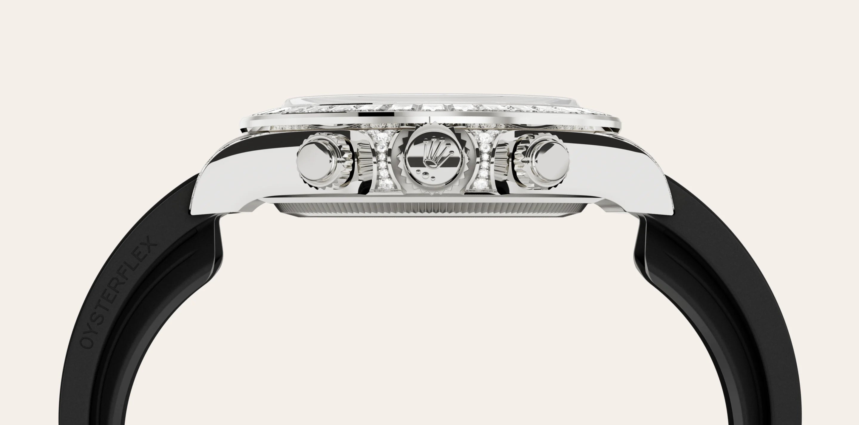 Rolex Cosmograph Daytona in 18 ct white gold with lugs set with diamonds, M126539TBR-0002 - IJL Since 1937