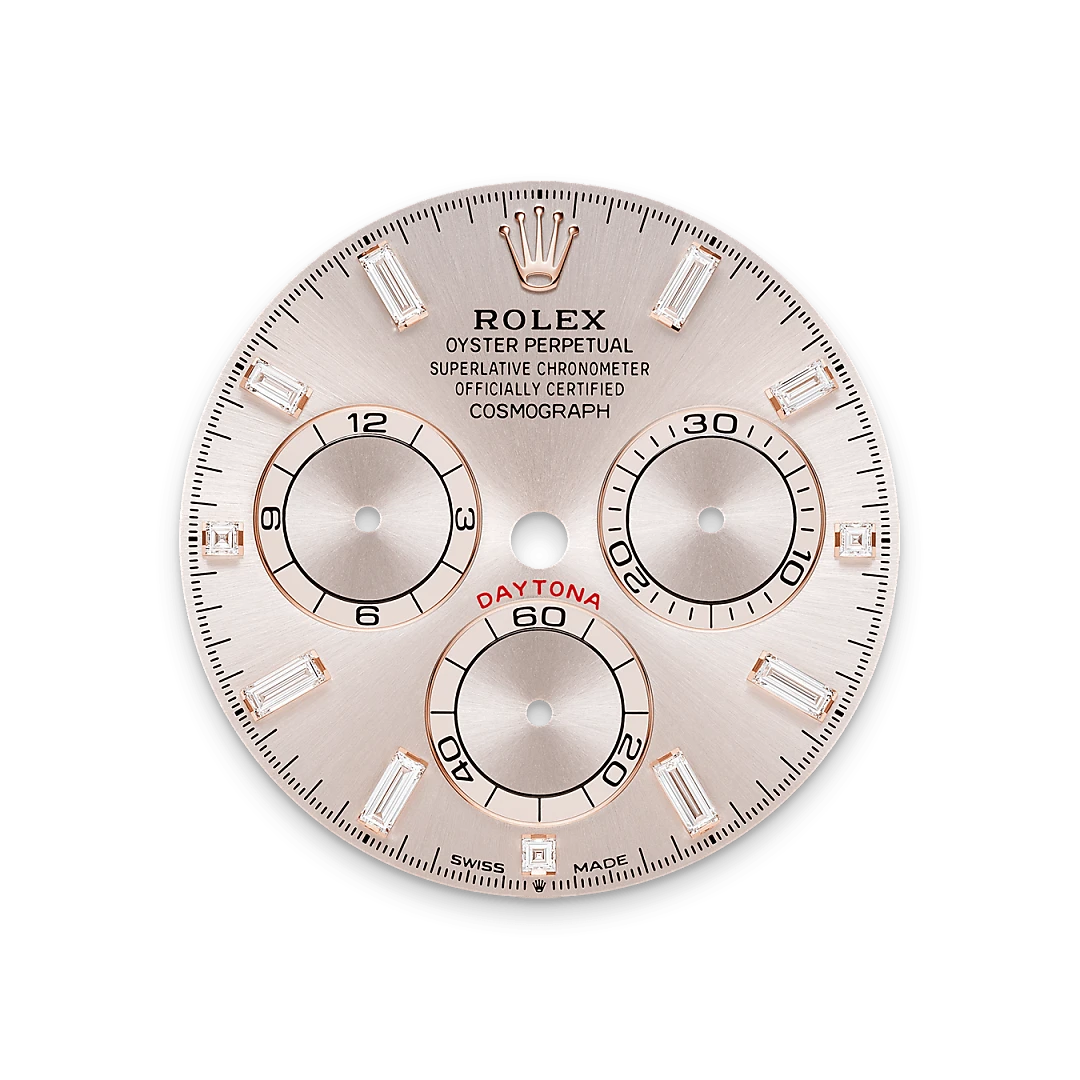 Rolex Cosmograph Daytona in 18 ct Everose gold with lugs set with diamonds, M126595TBR-0001 - IJL Since 1937