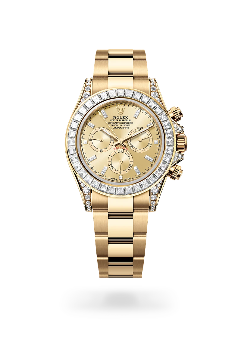 Rolex Cosmograph Daytona in 18 ct yellow gold with lugs set with diamonds, M126598TBR-0001 - IJL Since 1937