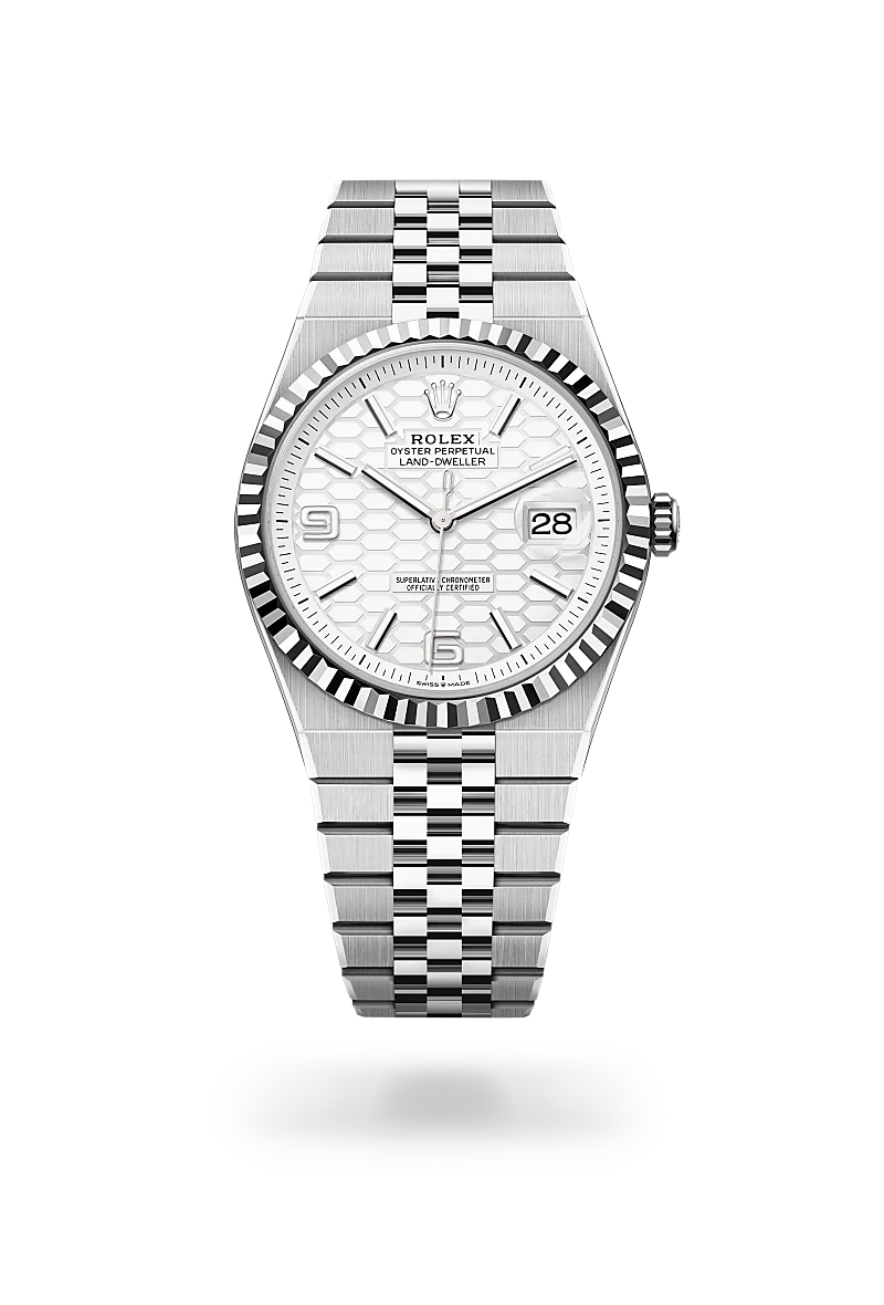 Rolex Land-Dweller in White Rolesor - combination of Oystersteel and white gold, M127334-0001 - IJL Since 1937