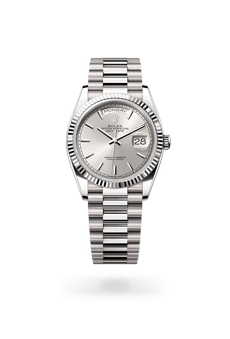 Rolex Day Date in 18 ct white gold M128239 0005 IJL Since 1937