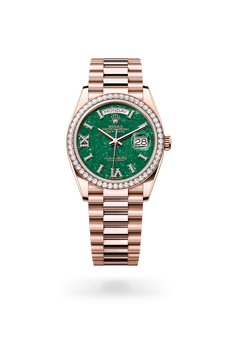 Gold day date watch discount