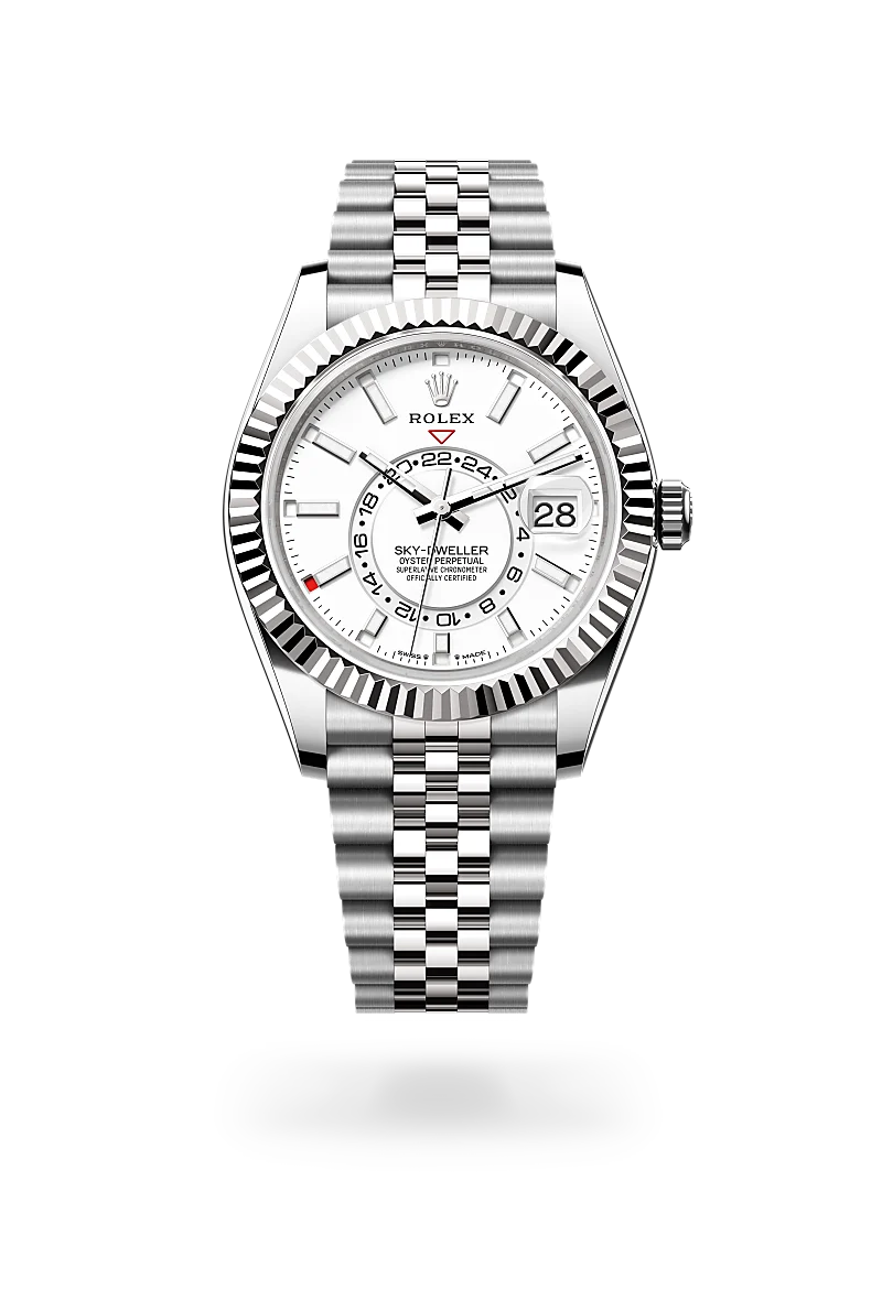 Rolex Sky Dweller in White Rolesor combination of Oystersteel and white gold M336934 0004 IJL Since 1937