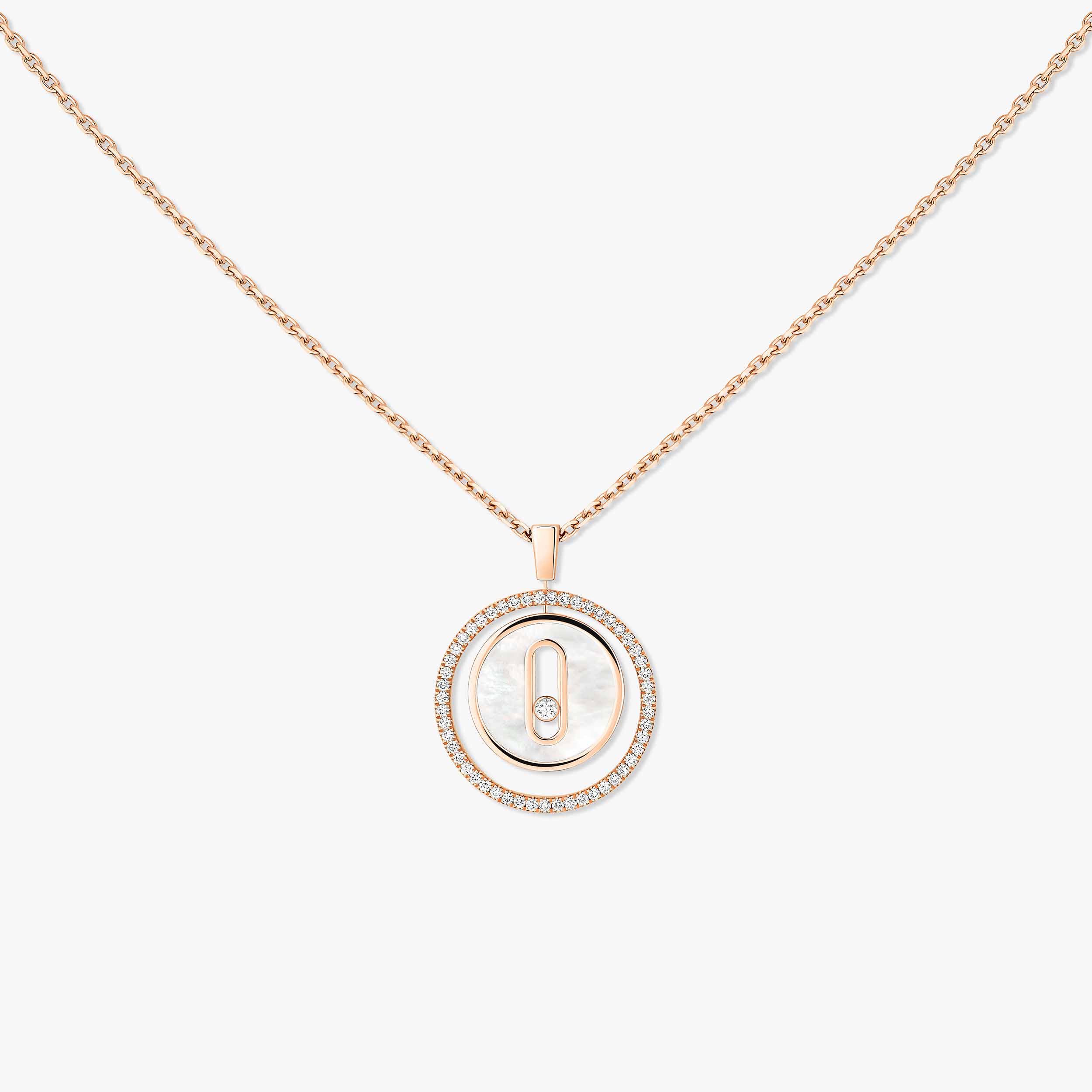 Messika White Mother-of-Pearl Lucky Move SM Necklace