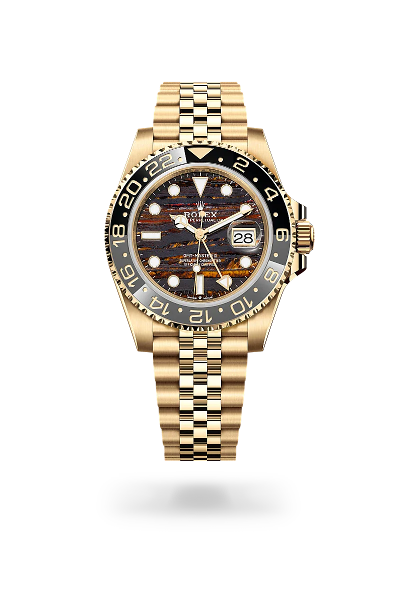 Rolex GMT-Master II in 18 ct yellow gold, M126718GRNR-0002 - IJL Since 1937