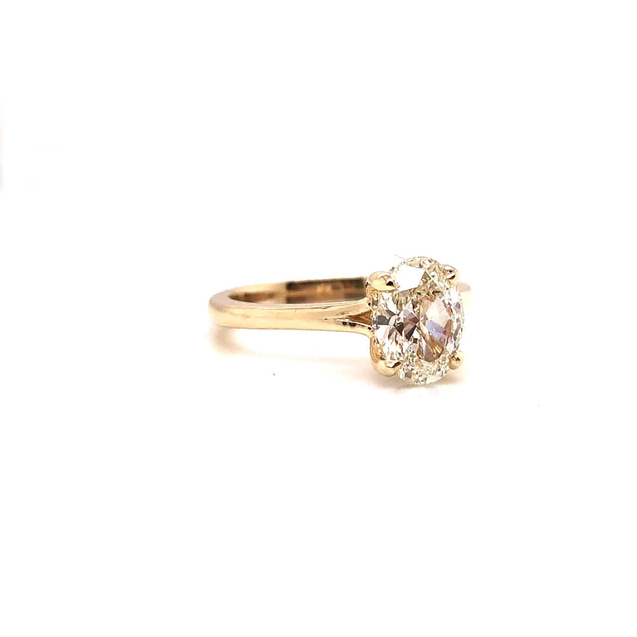Estate 14K Y&W 0.31ct Solitaire Diamond Engagement Ring