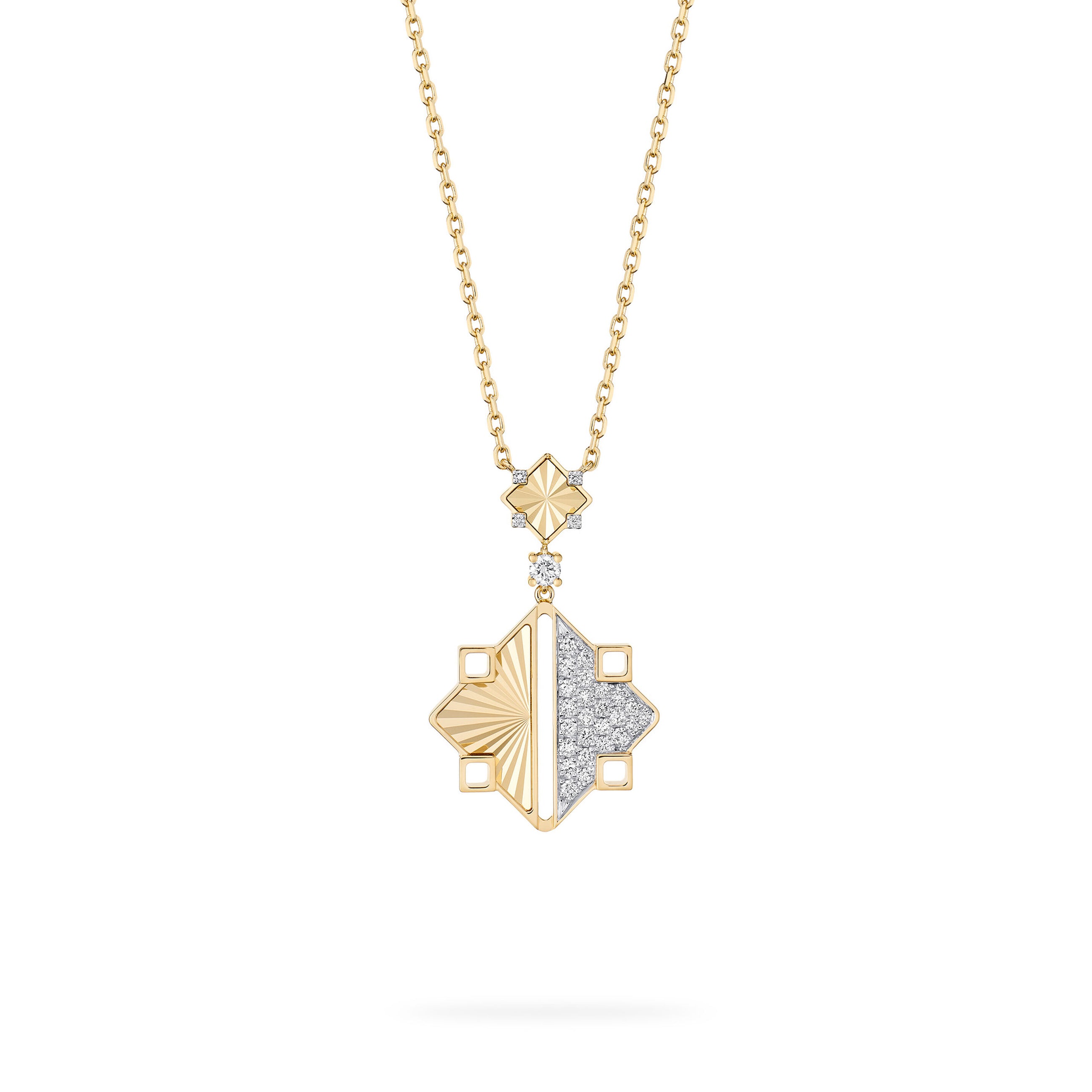 Birks Muse Guilloche Gold Necklace