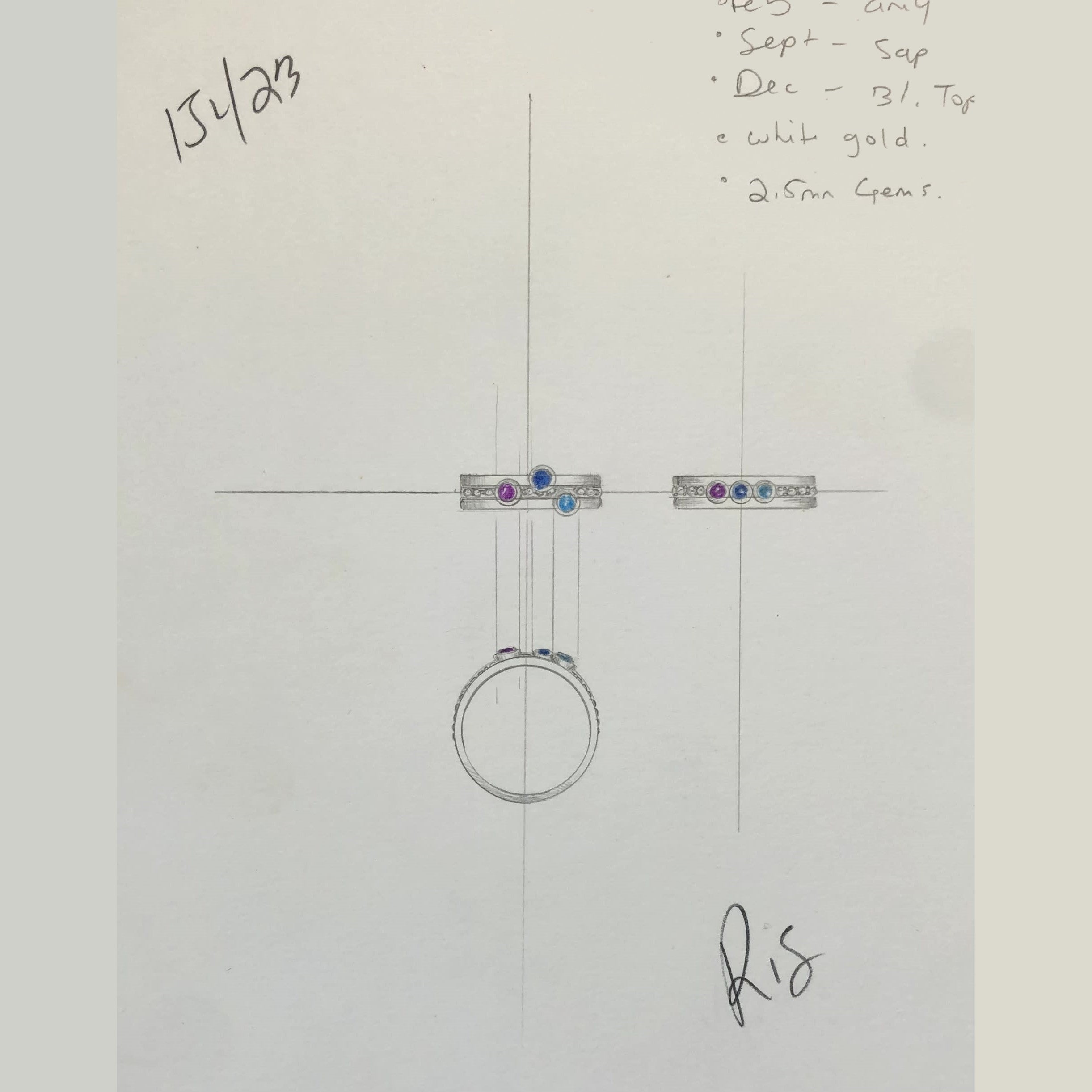 Family First "Feb/Sep/Dec" Custom Ring